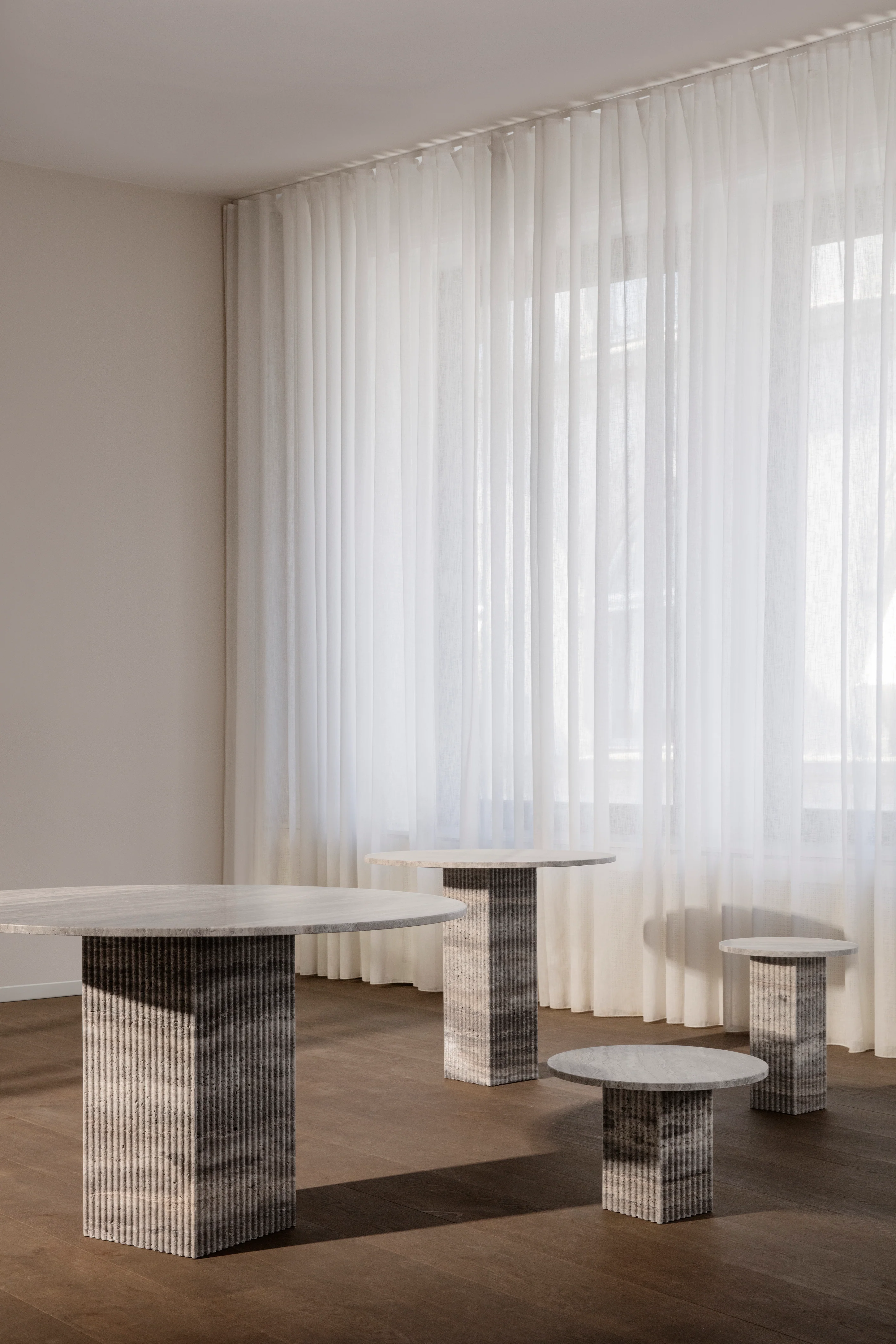 Stolik boczny SOHO szary trawertyn - Image 3