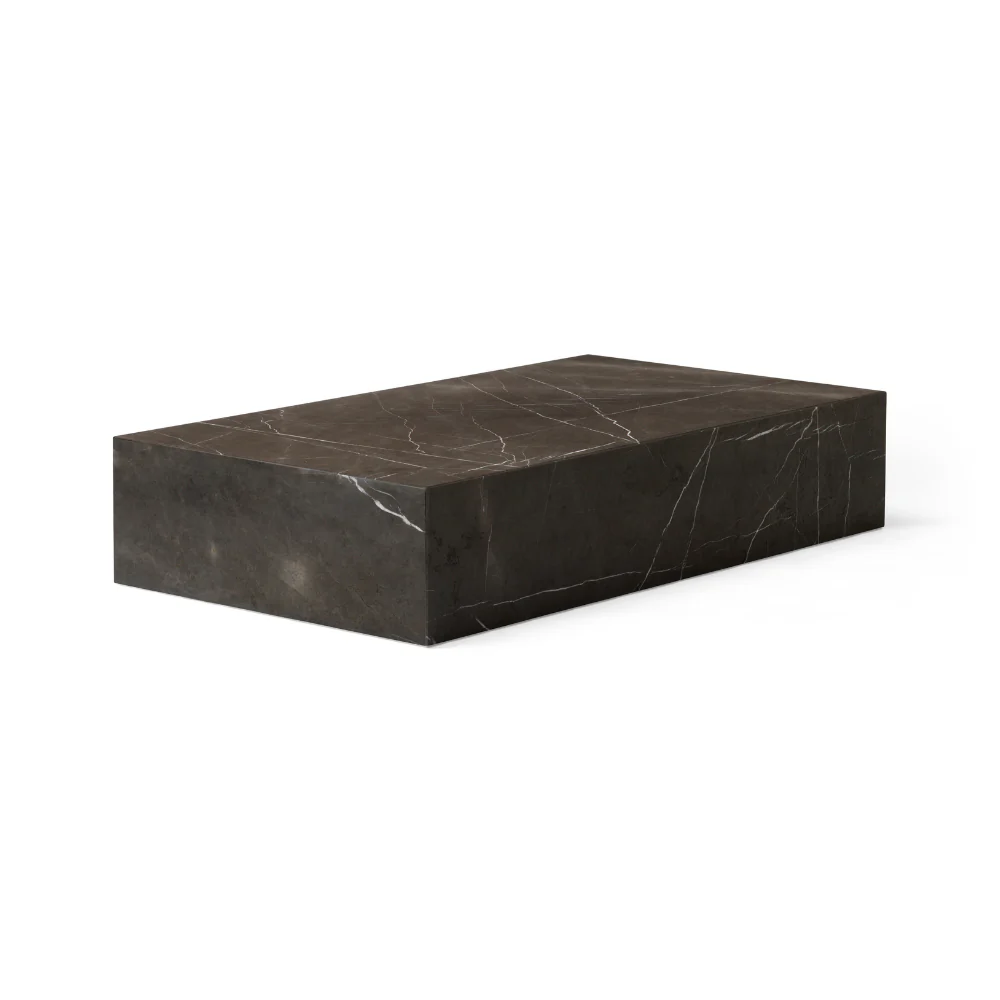Stolik kawowy PLINTH GRAND brązowy marmur