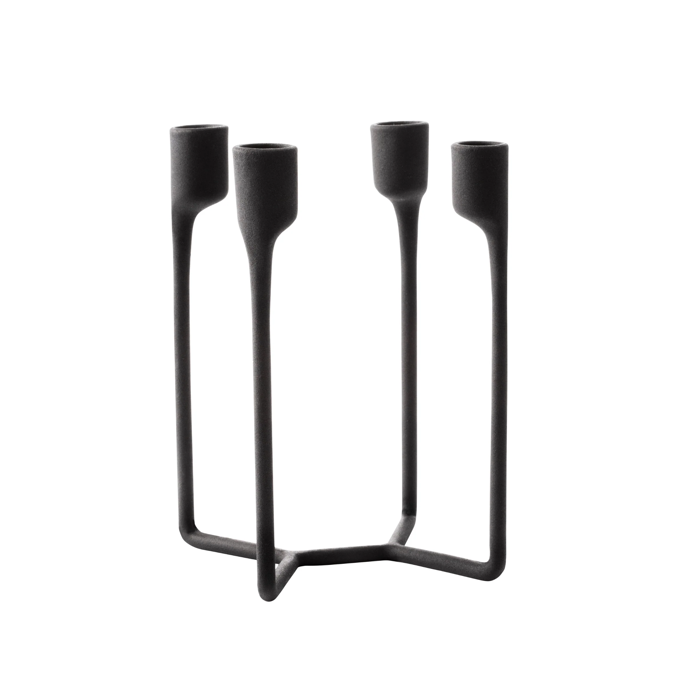 Świecznik czteroramienny HEIMA CANDLESTICK czarne żeliwo