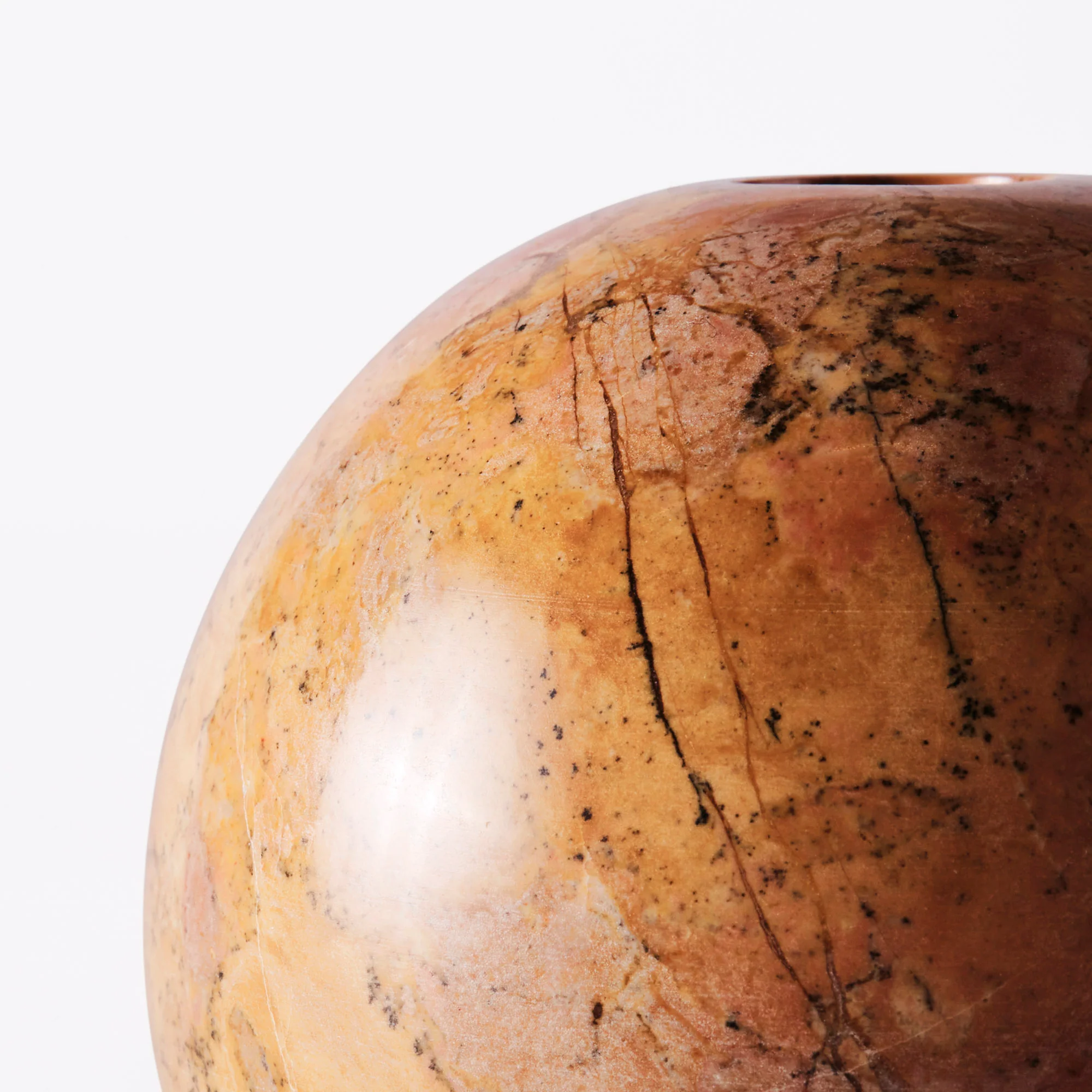 Świecznik SPHERE pomarańczowy marmur - Image 5