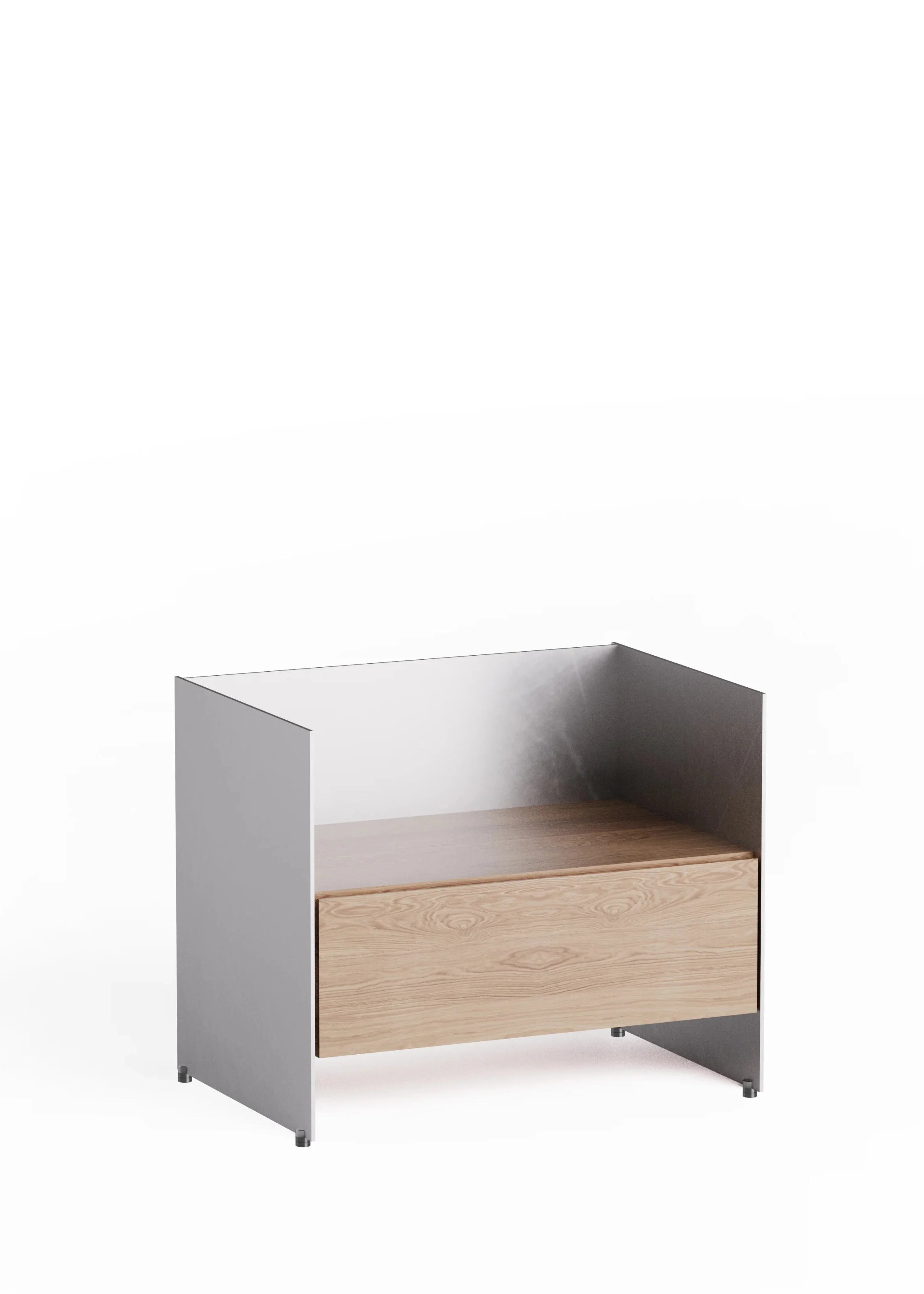 Szafka ALOOX 60 drewno dębowe z aluminiowym wykończeniem - Image 6
