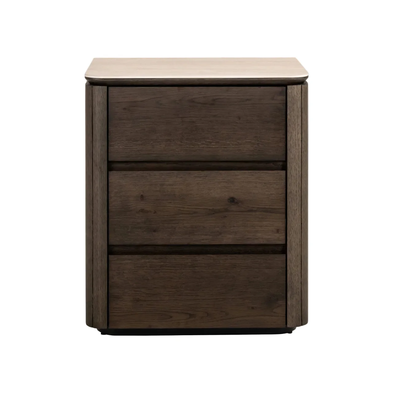 Szafka nocna RITZ brązowy fornir z beżowym ceramicznym blatem - Image 4