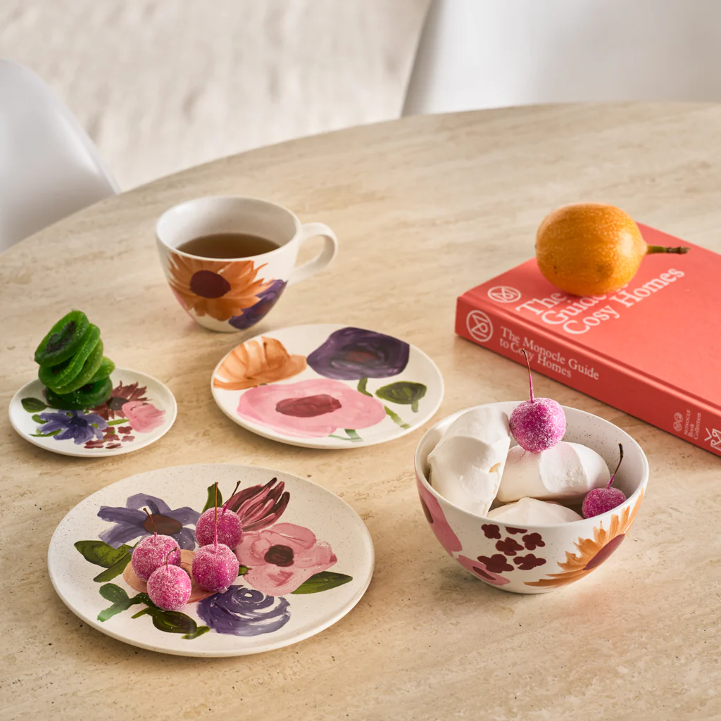 Talerz obiadowy ceramiczny HANAKO motyw roślinny - Image 2