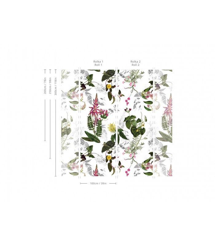Tapeta flizelinowa z motywem roślinnym BEAUTIFUL BLOSSOM biały z zielonym - Image 4