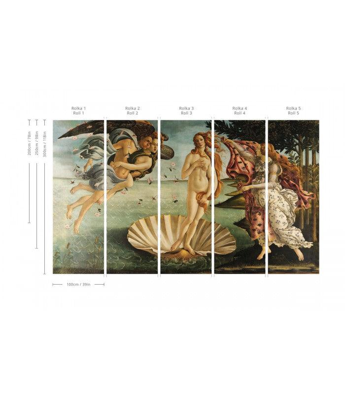 Tapeta flizelinowa BIRTH OF VENUS niebieski z zielonym - Image 2
