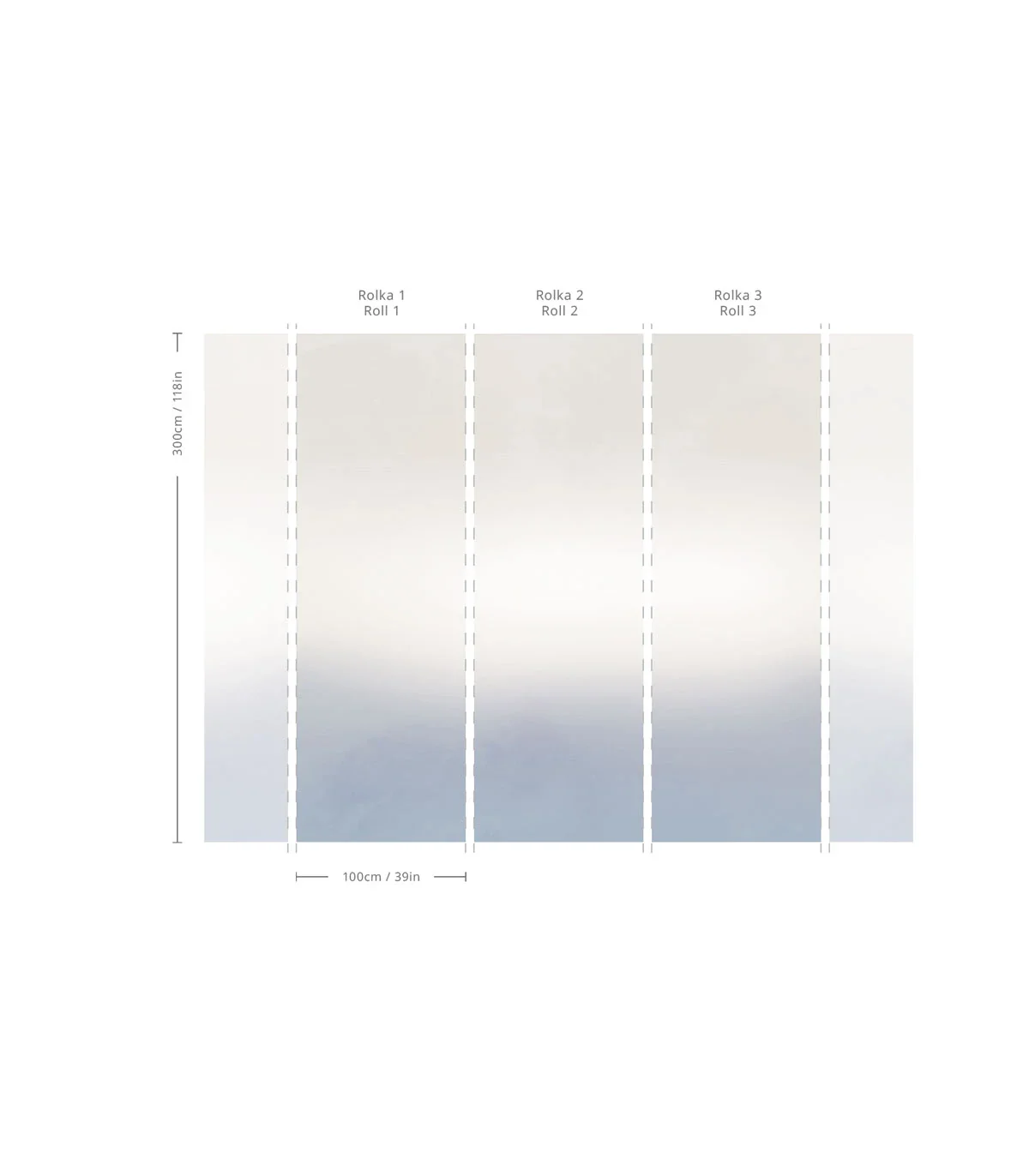 Tapeta gradient OMBRE MIST chłodny błękit z szarym - Image 2