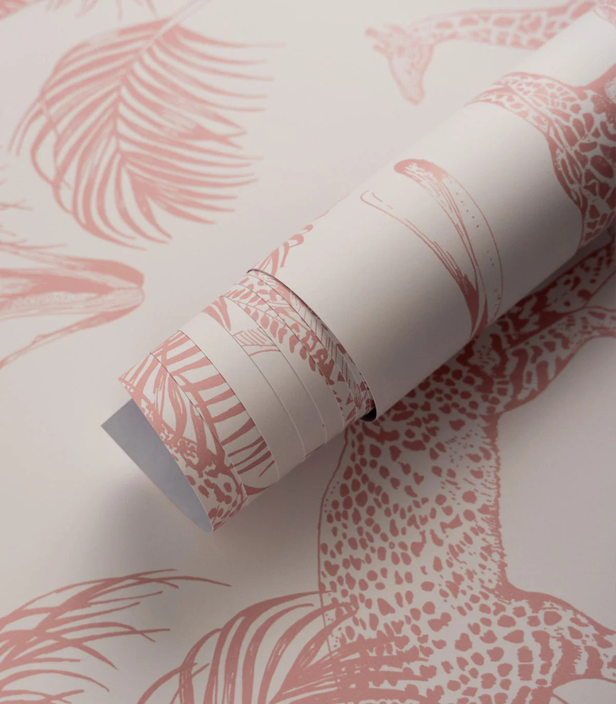 Tapeta z motywem zwierzęcym SAFARI PINK różowy z białym - Image 5