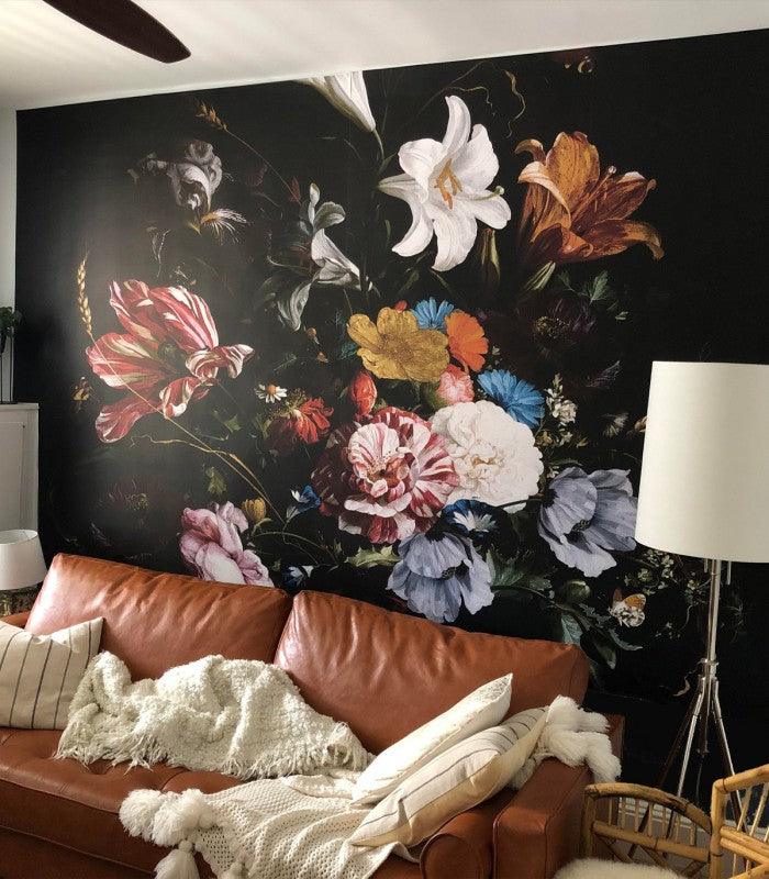 Tapeta flizelinowa z motywem roślinnym FLORAL COLOR czarny - Image 3