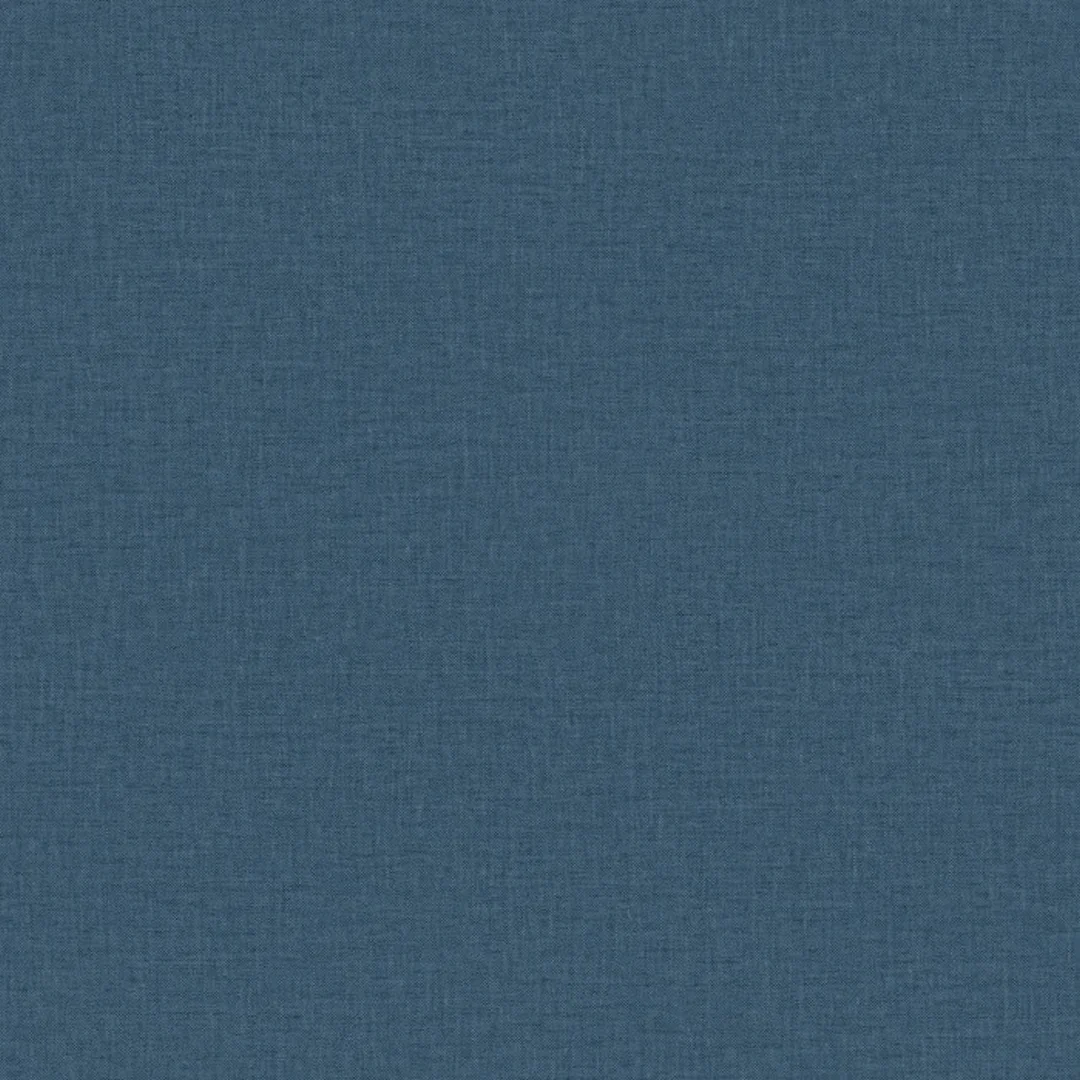 Tapeta strukturalna imitująca lniane płótno LINA - BLEU ELECTRIQUE ciemnoniebieski