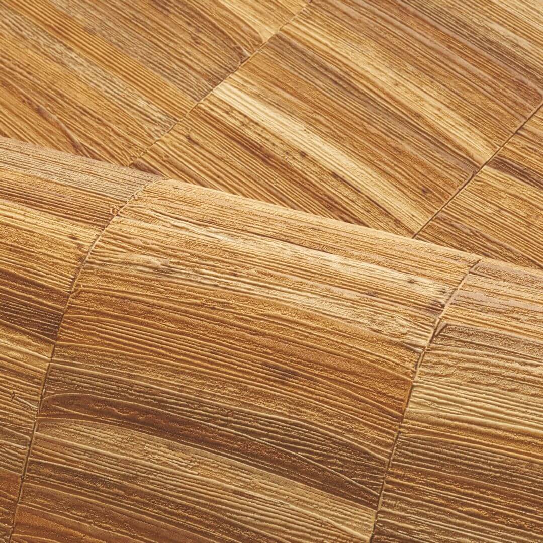 Tapeta strukturalna w pasy imitująca roślinny splot STYLOSA - OCRE miodowy - Image 3