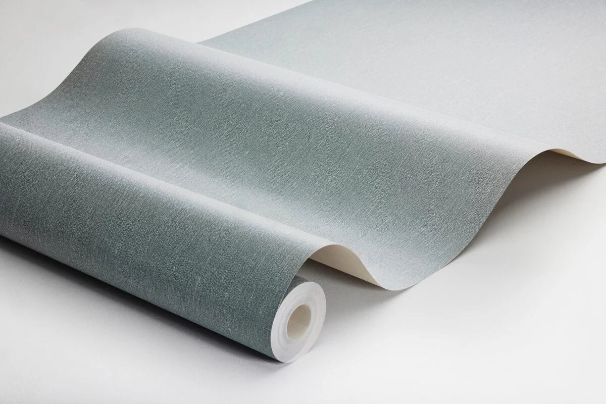 Tapeta strukturalna imitująca len LINEN - DUSTY DENIM zgaszony niebieski - Image 5