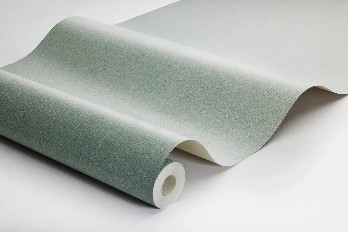 Tapeta strukturalna imitująca len LINEN - MINTY GREEN miętowa zieleń - Image 3