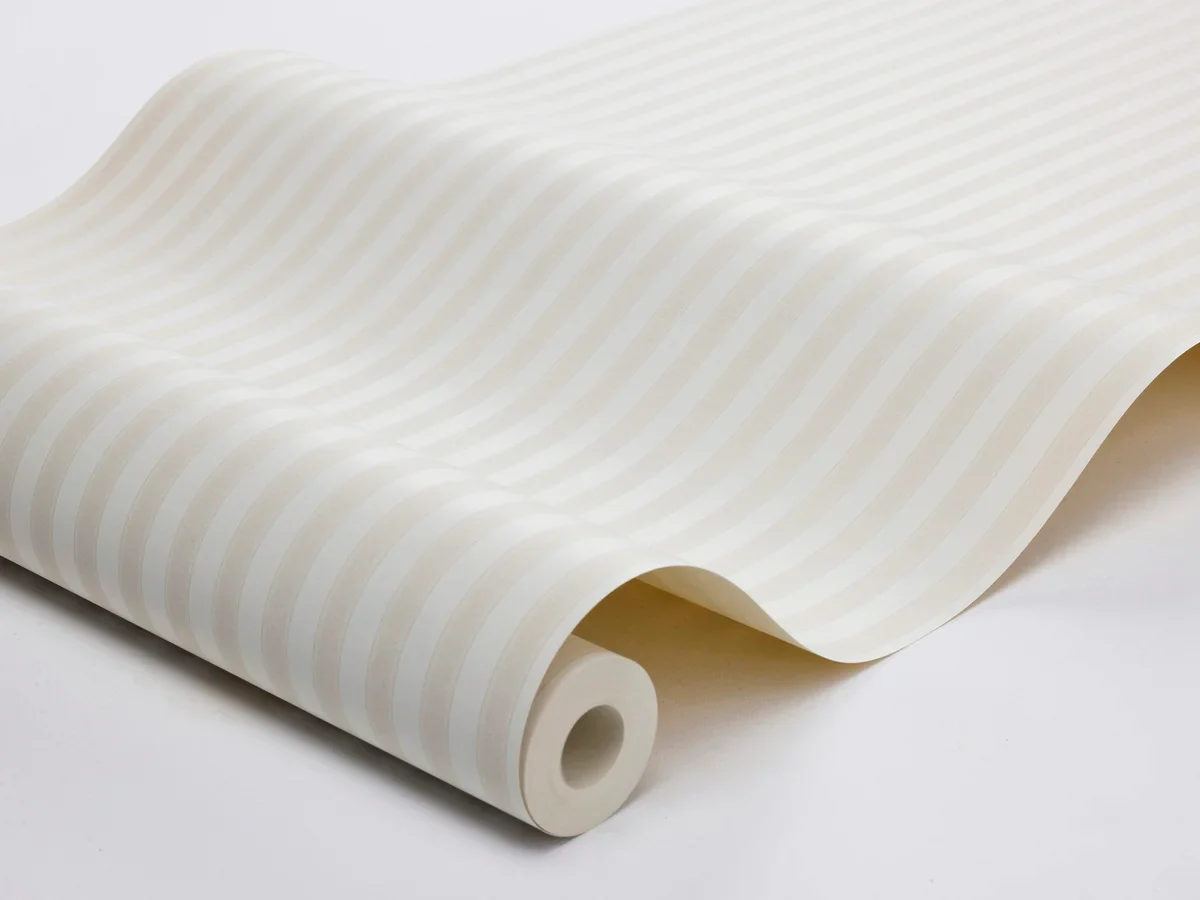 Tapeta w paski MÖLLE STRIPE beżowy z białym - Image 5