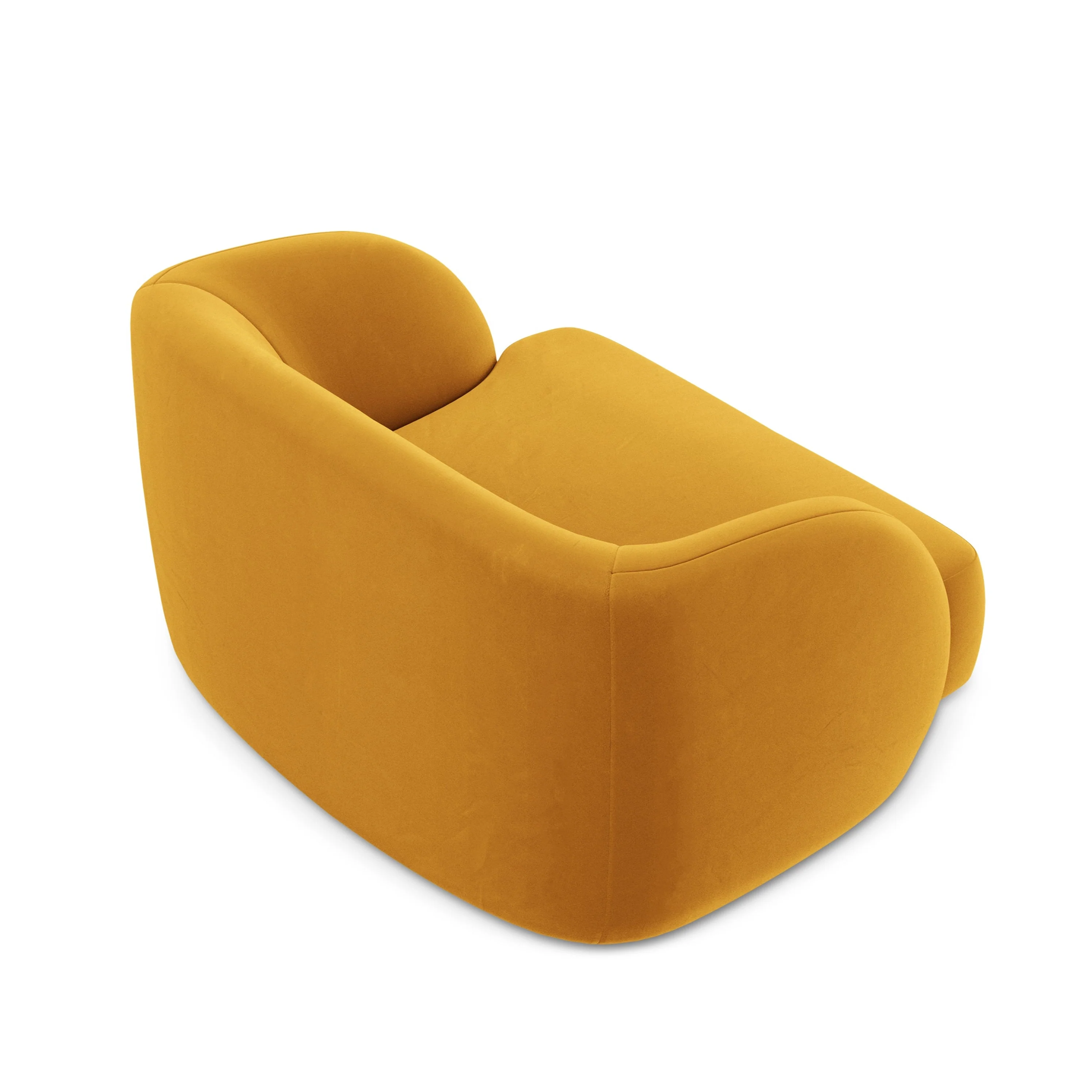 Fotel aksamitny MILEY żółty - Image 3