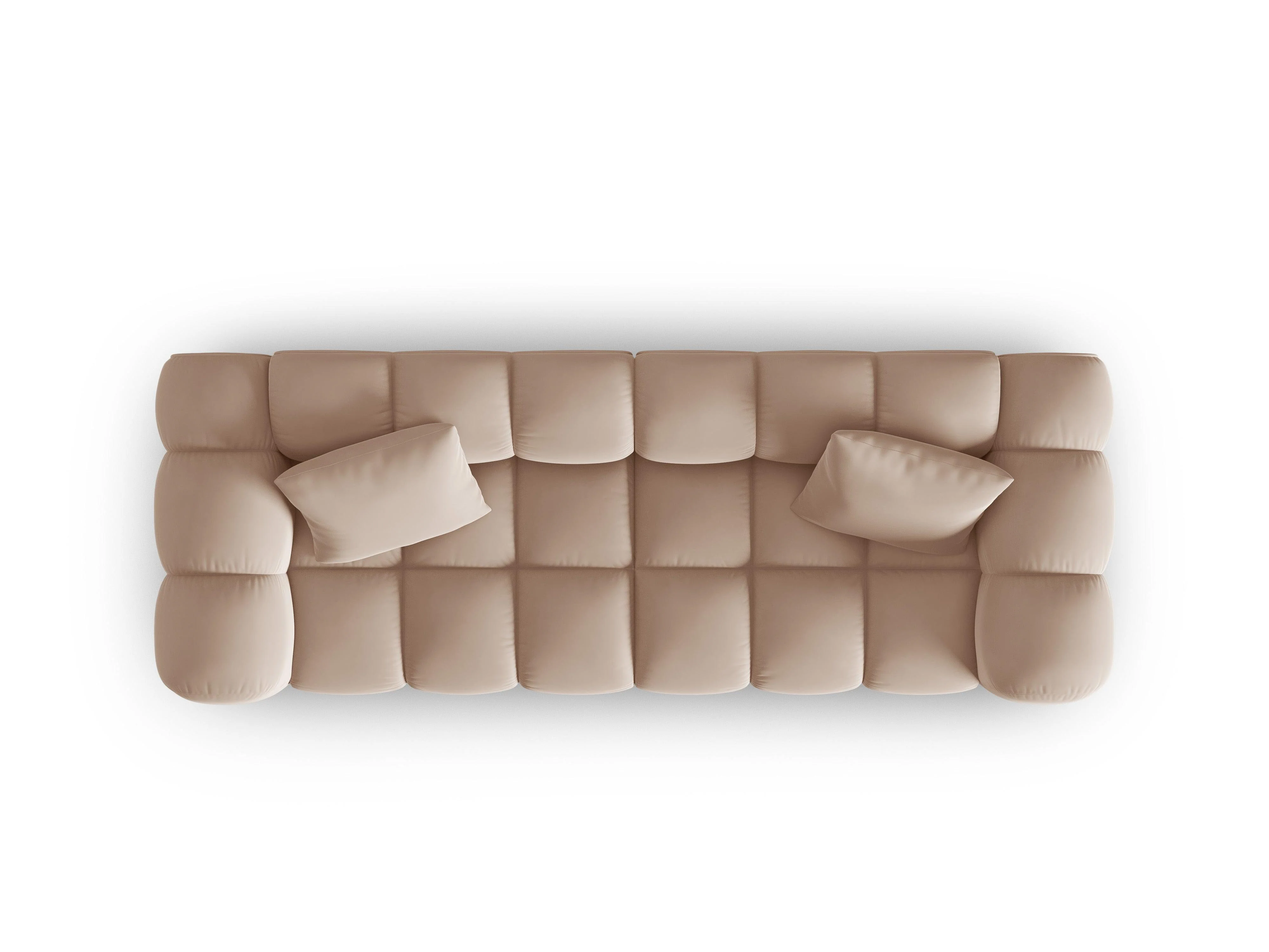 Sofa aksamitna 3-osobowa HALLEY beżowy - Image 5