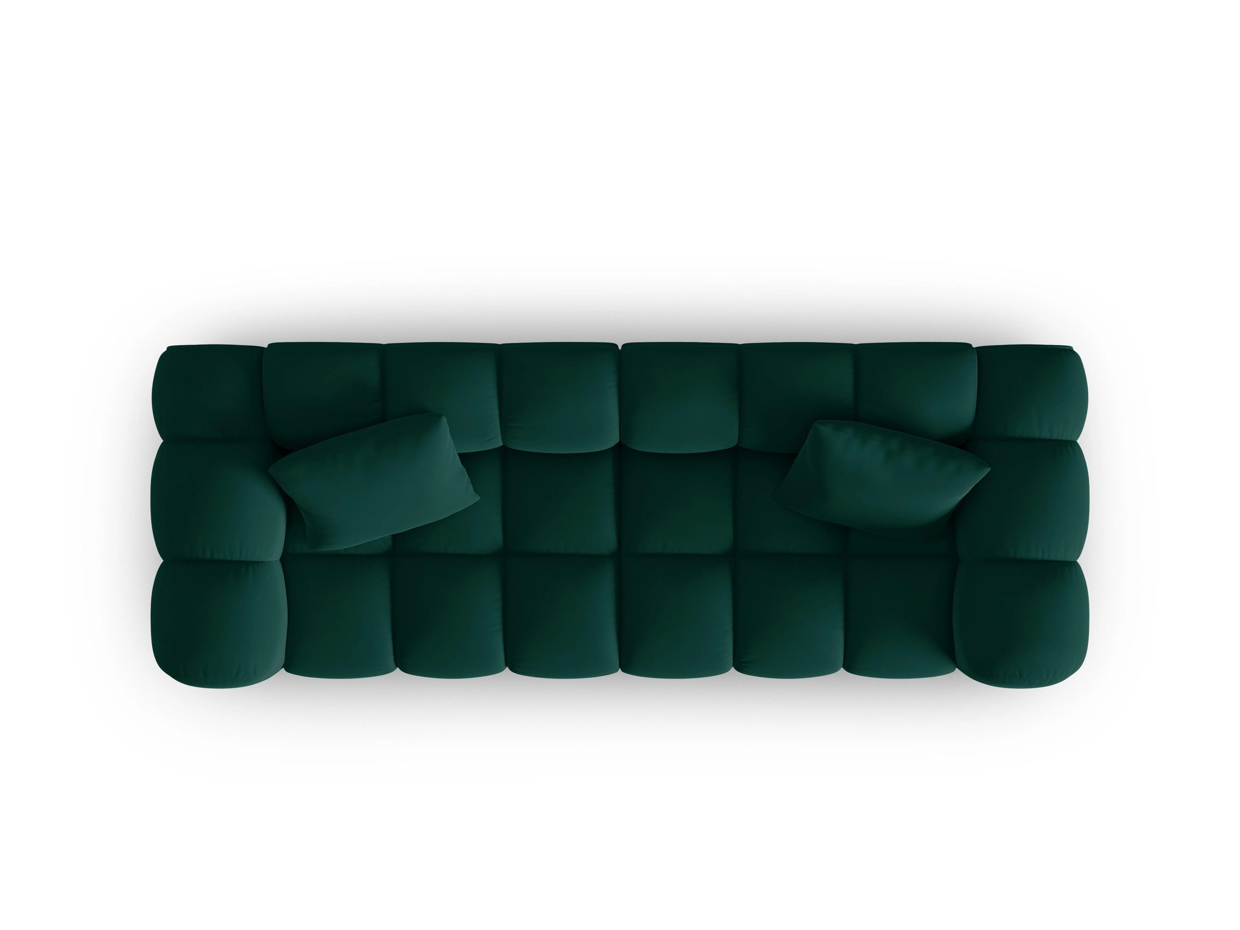 Sofa aksamitna 3-osobowa HALLEY butelkowa zieleń - Image 4