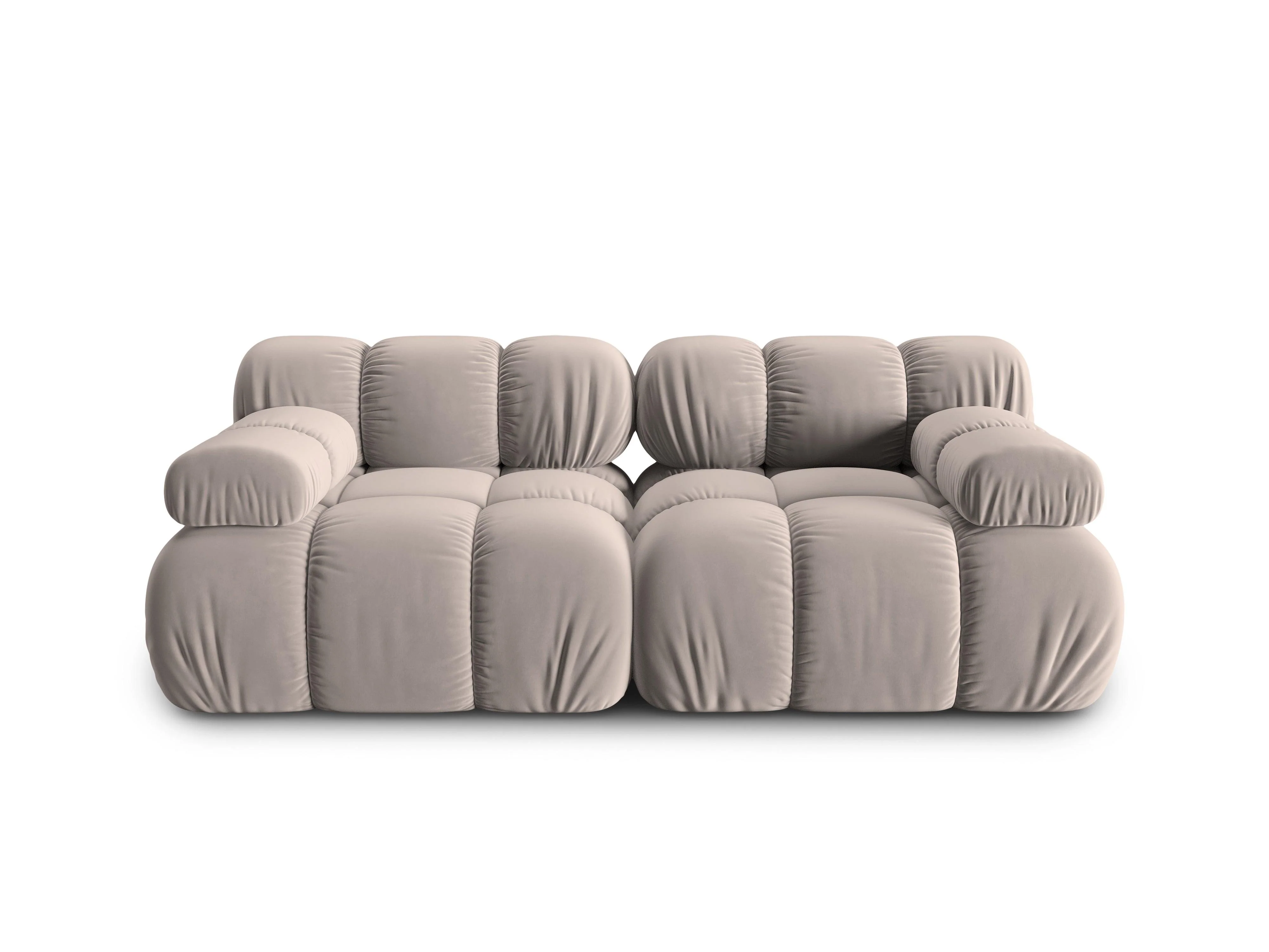Sofa aksamitna 2-osobowa TROPEA cappuccino - Image 3