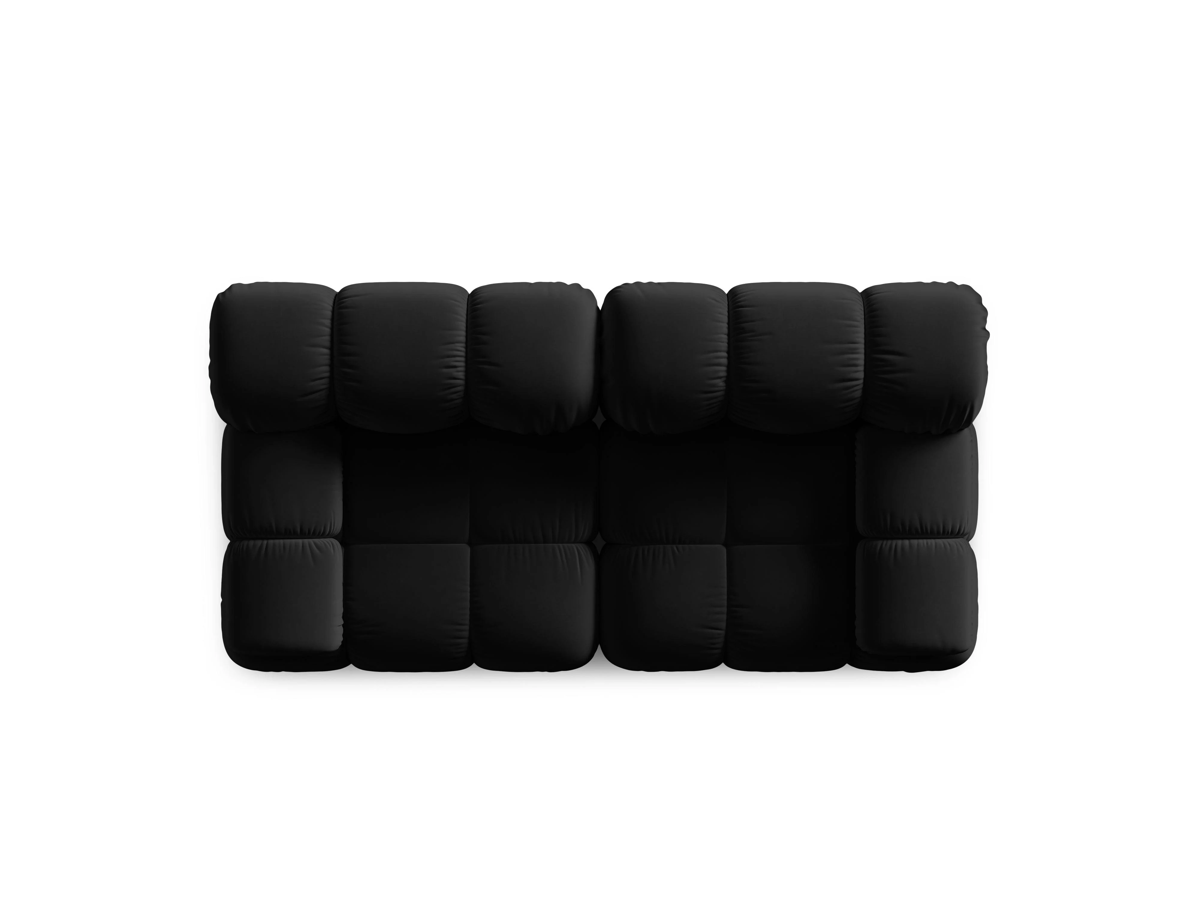Sofa aksamitna 2-osobowa TROPEA czarny - Image 4