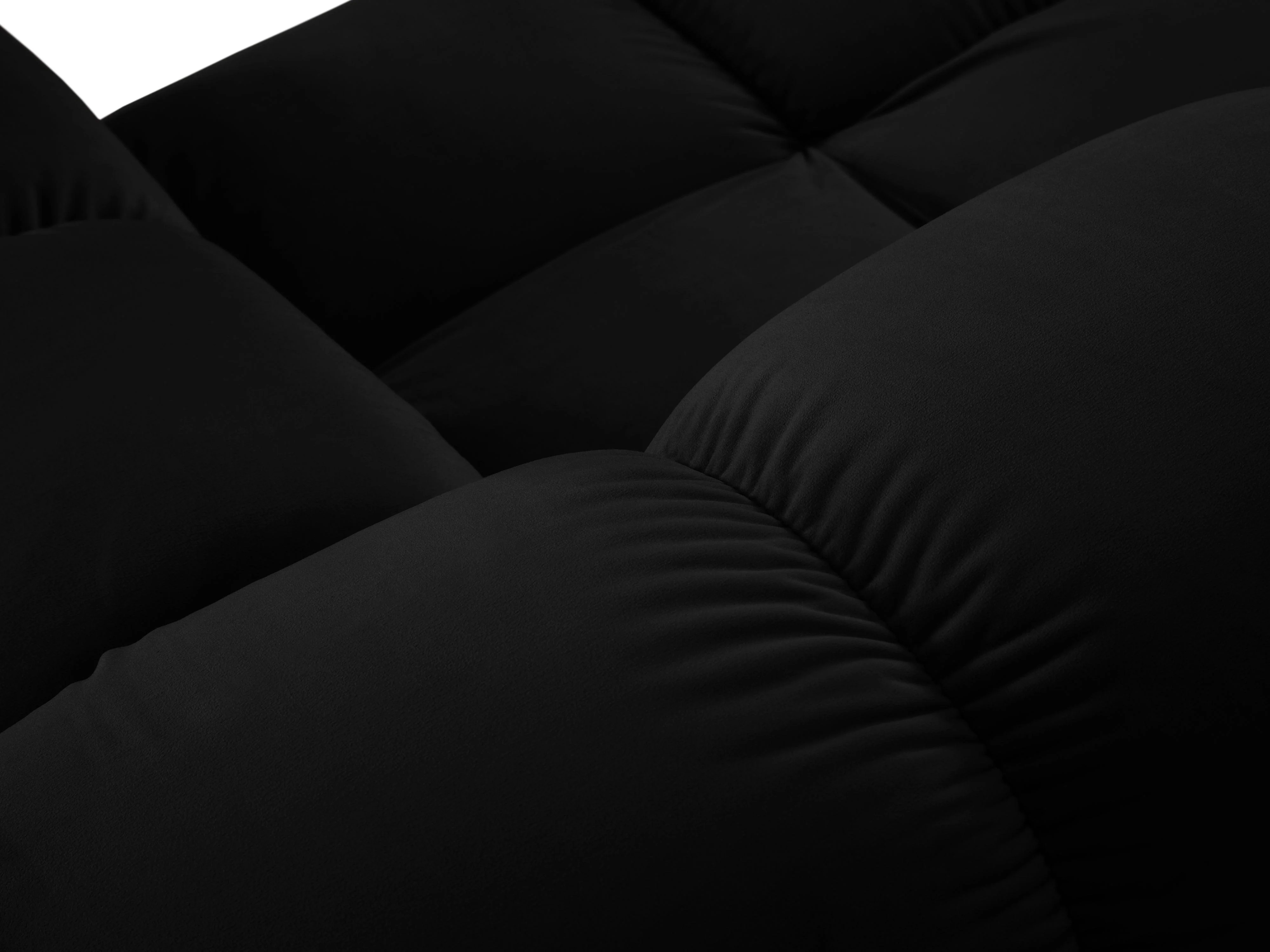 Sofa aksamitna 2-osobowa TROPEA czarny - Image 6