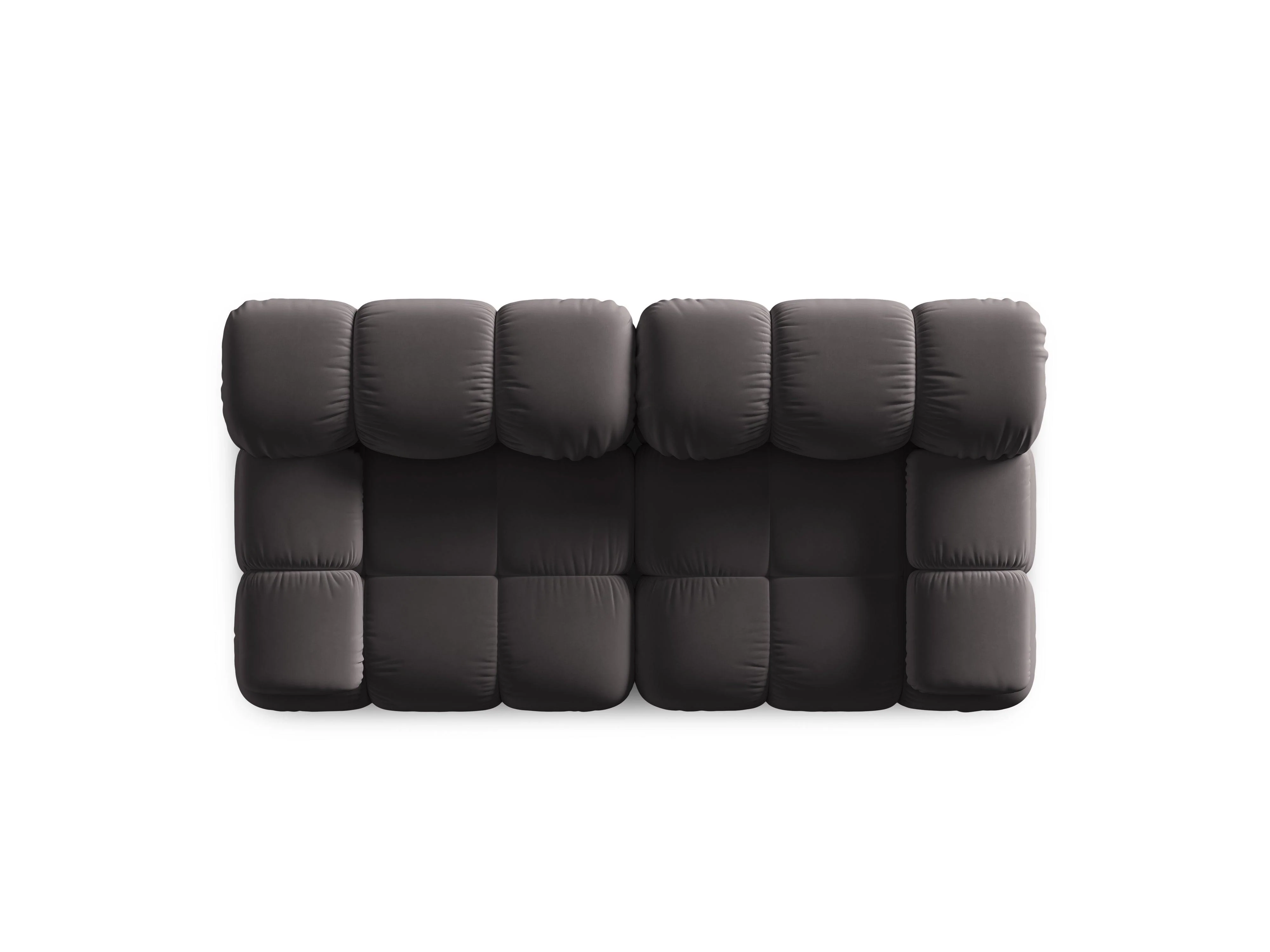 Sofa aksamitna 2-osobowa TROPEA ciemnoszary - Image 4