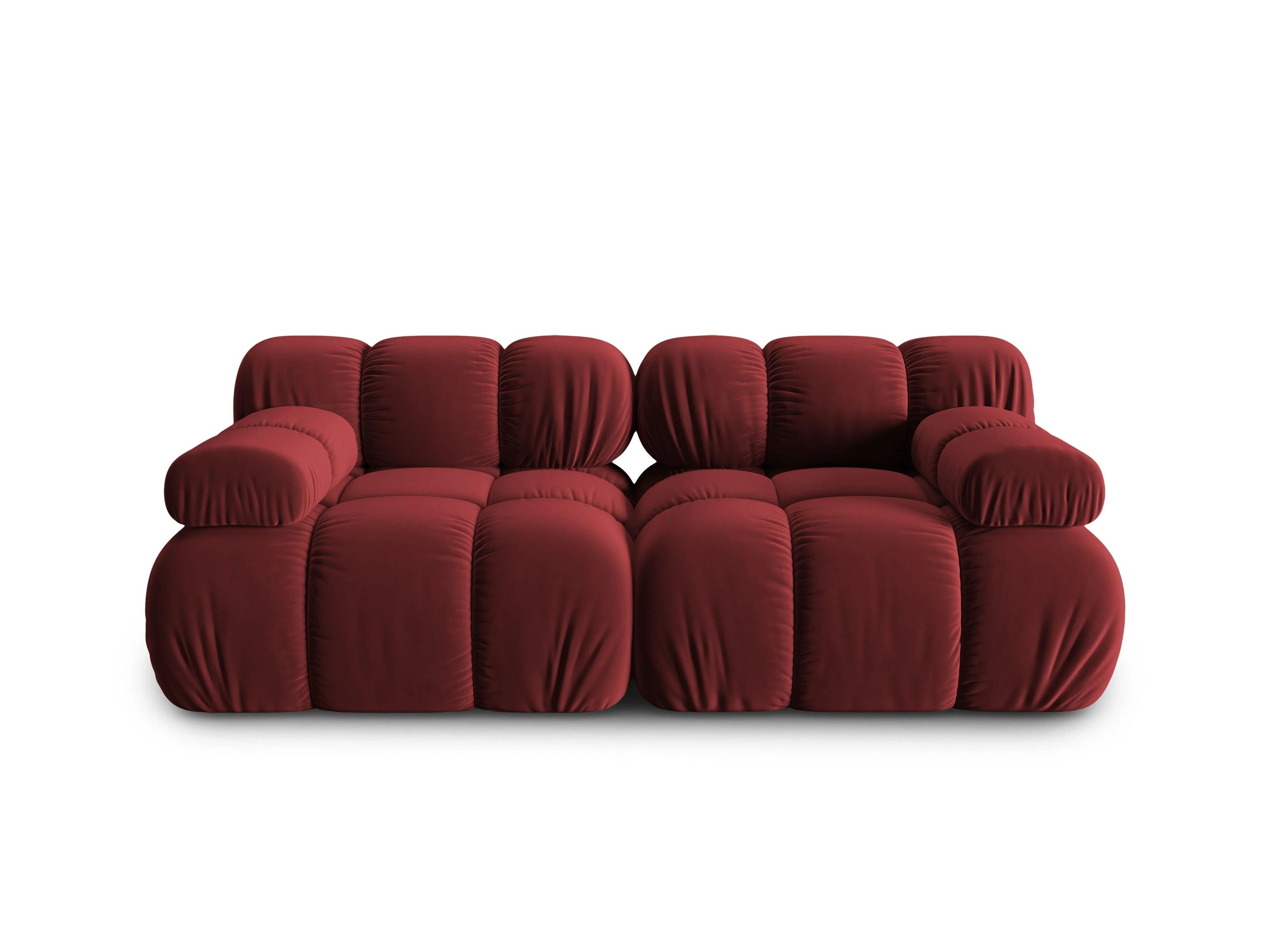 Sofa aksamitna 2-osobowa TROPEA rubinowy - Image 3