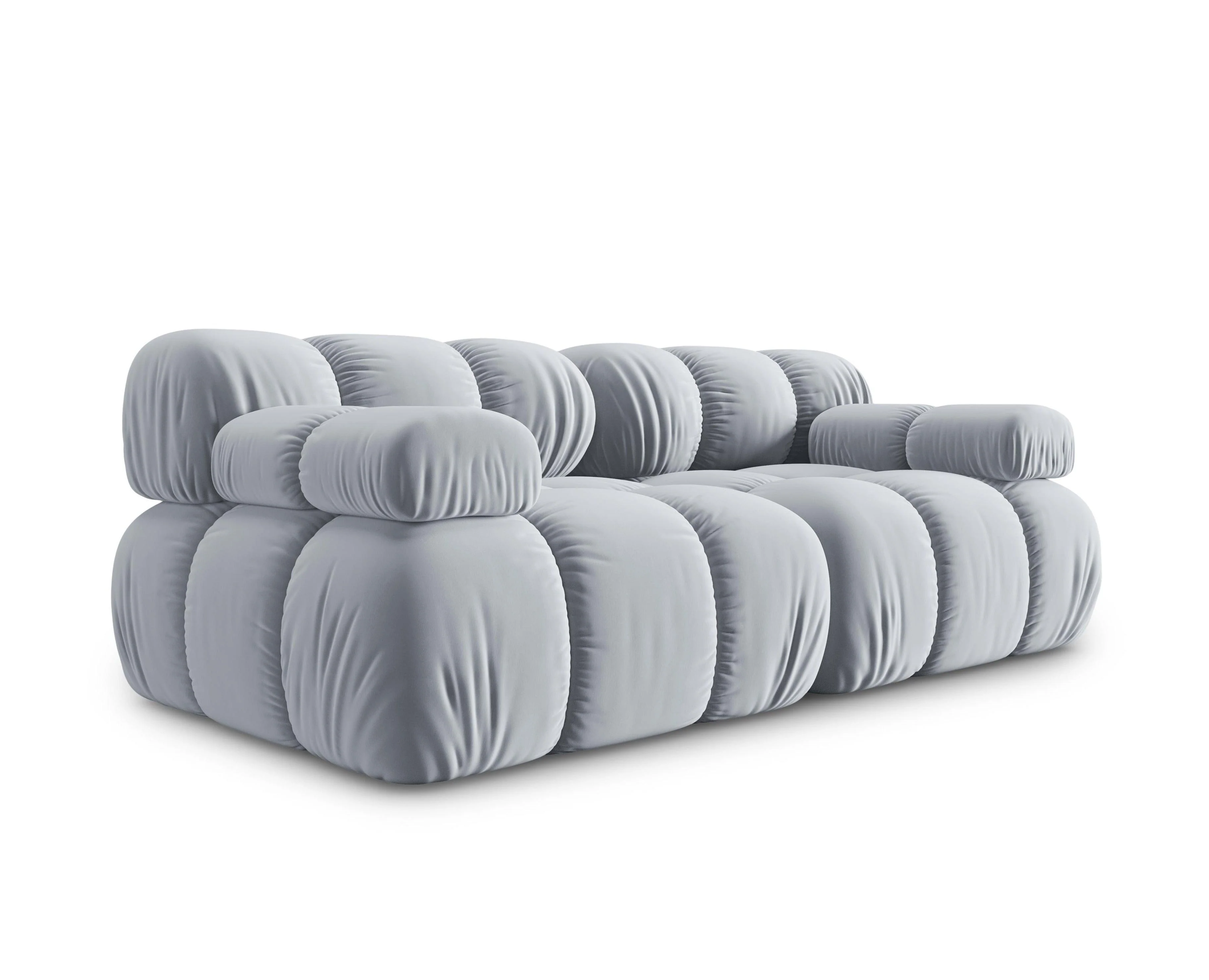 Sofa aksamitna 2-osobowa TROPEA jasnoniebieski