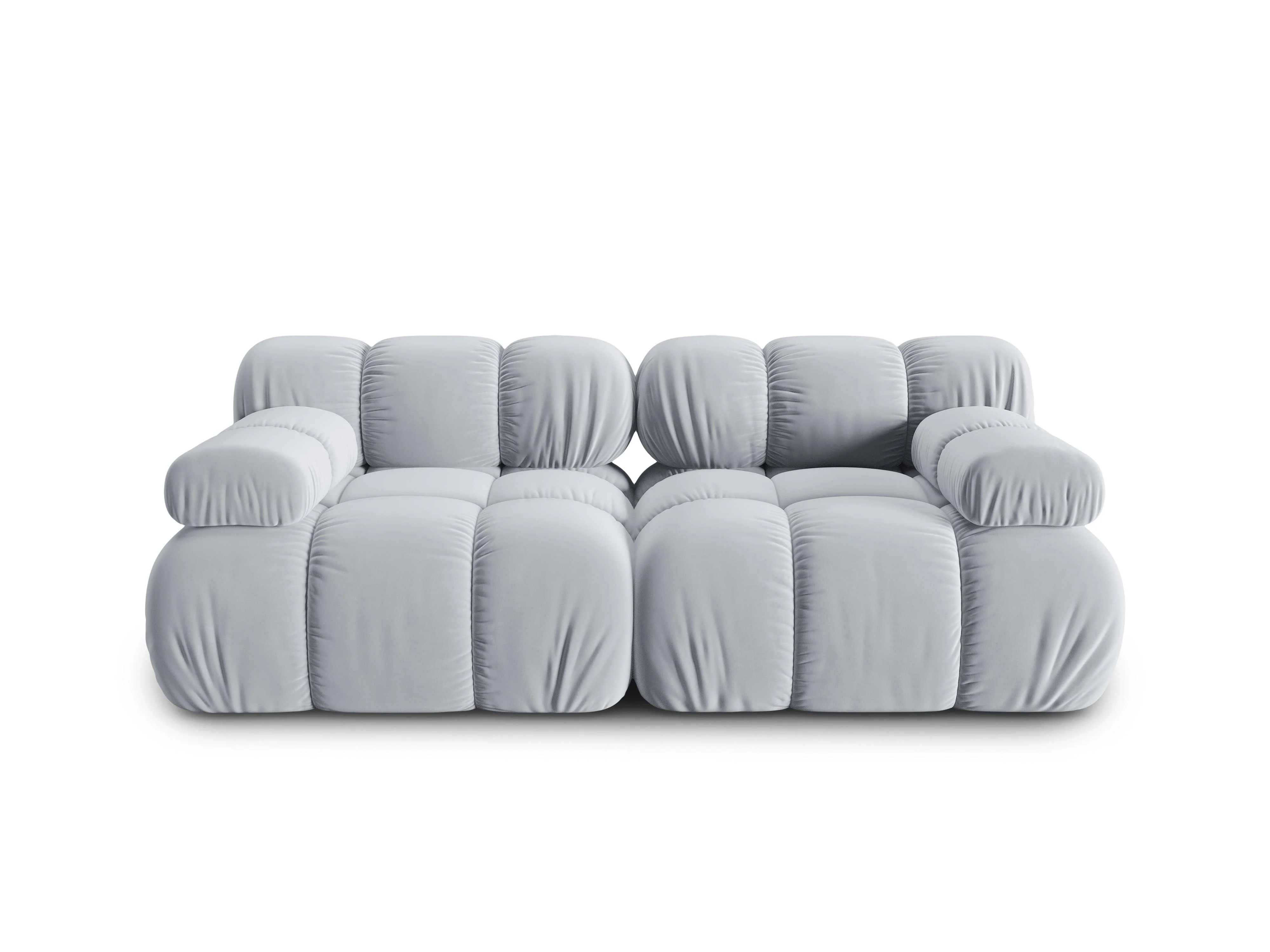 Sofa aksamitna 2-osobowa TROPEA jasnoniebieski - Image 3