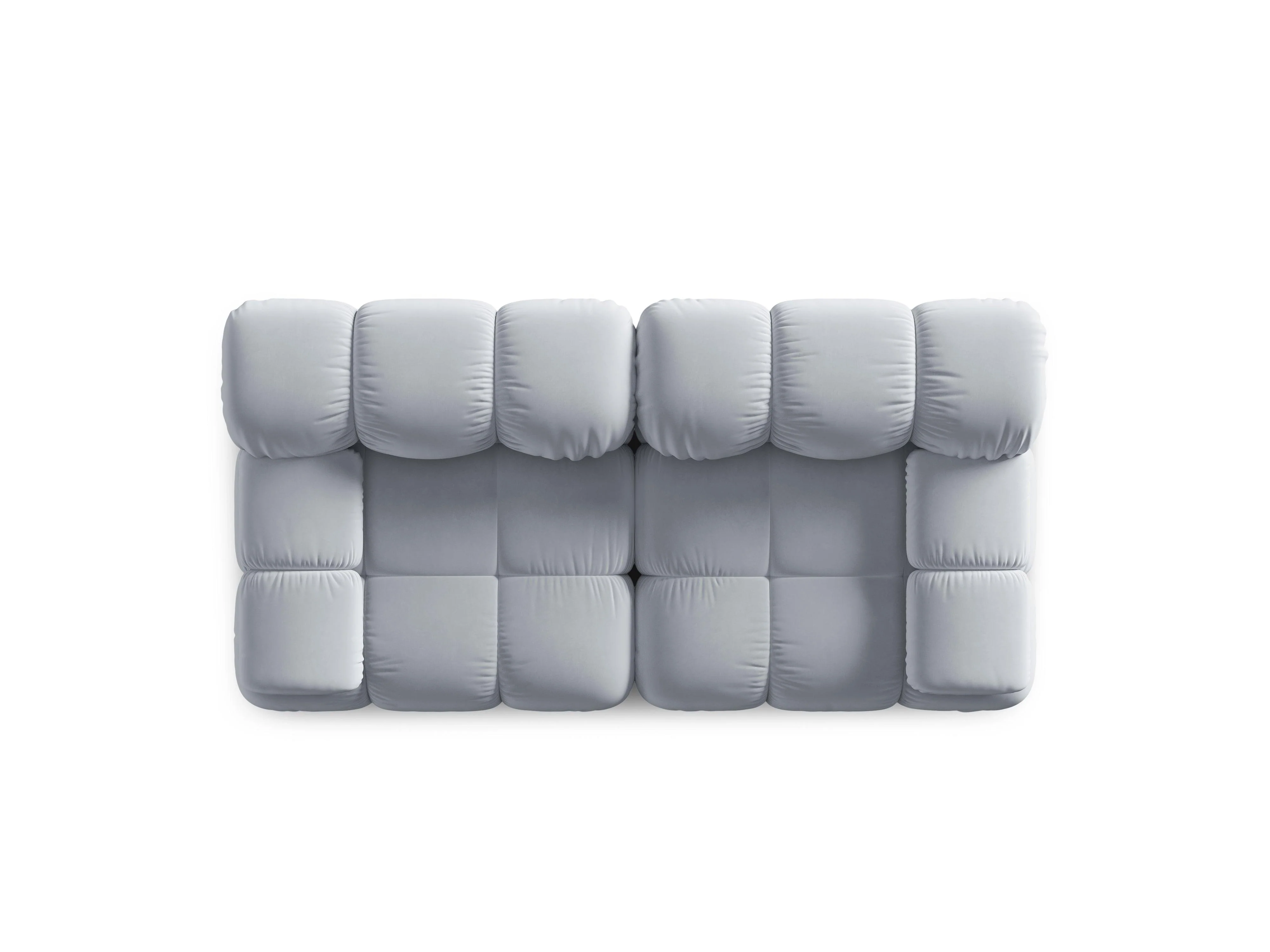 Sofa aksamitna 2-osobowa TROPEA jasnoniebieski - Image 4