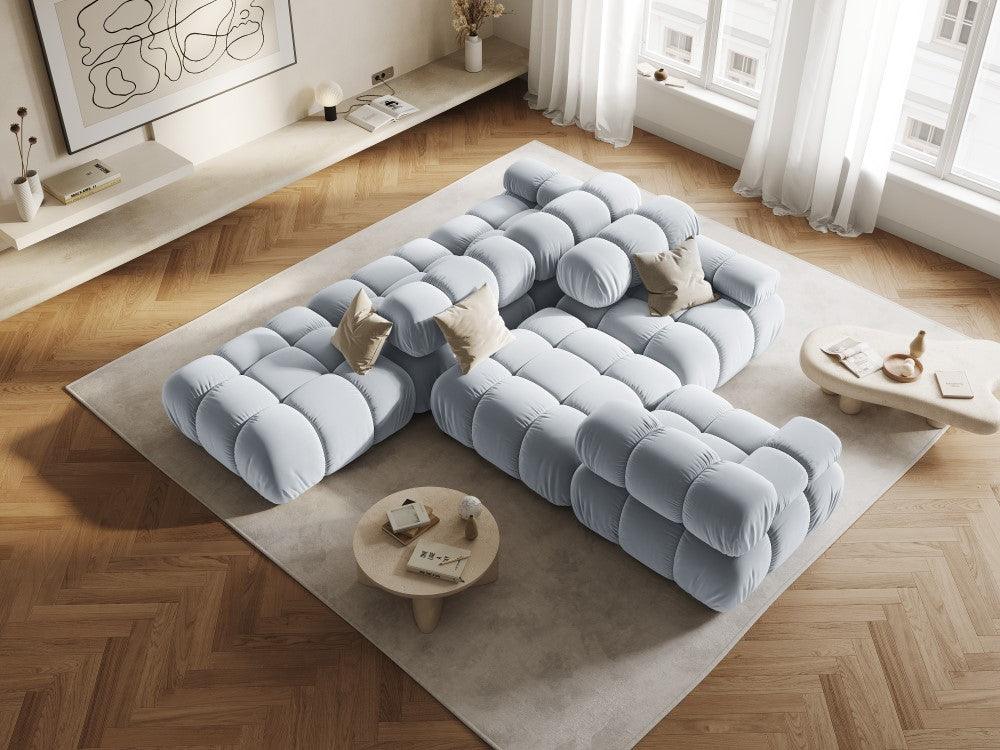 Sofa aksamitna 2-osobowa TROPEA jasnoniebieski - Image 9