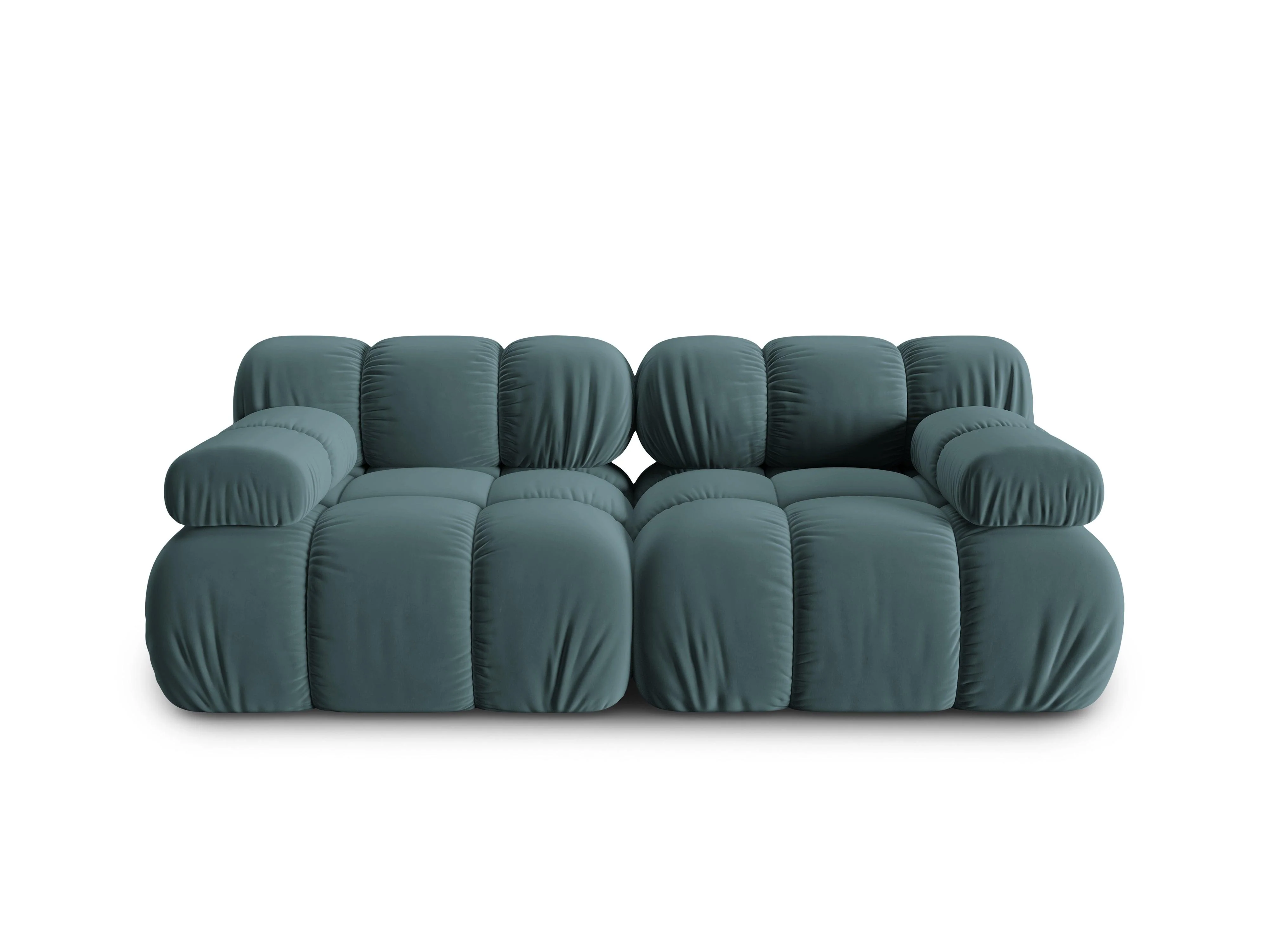 Sofa aksamitna 2-osobowa TROPEA petrol - Image 3