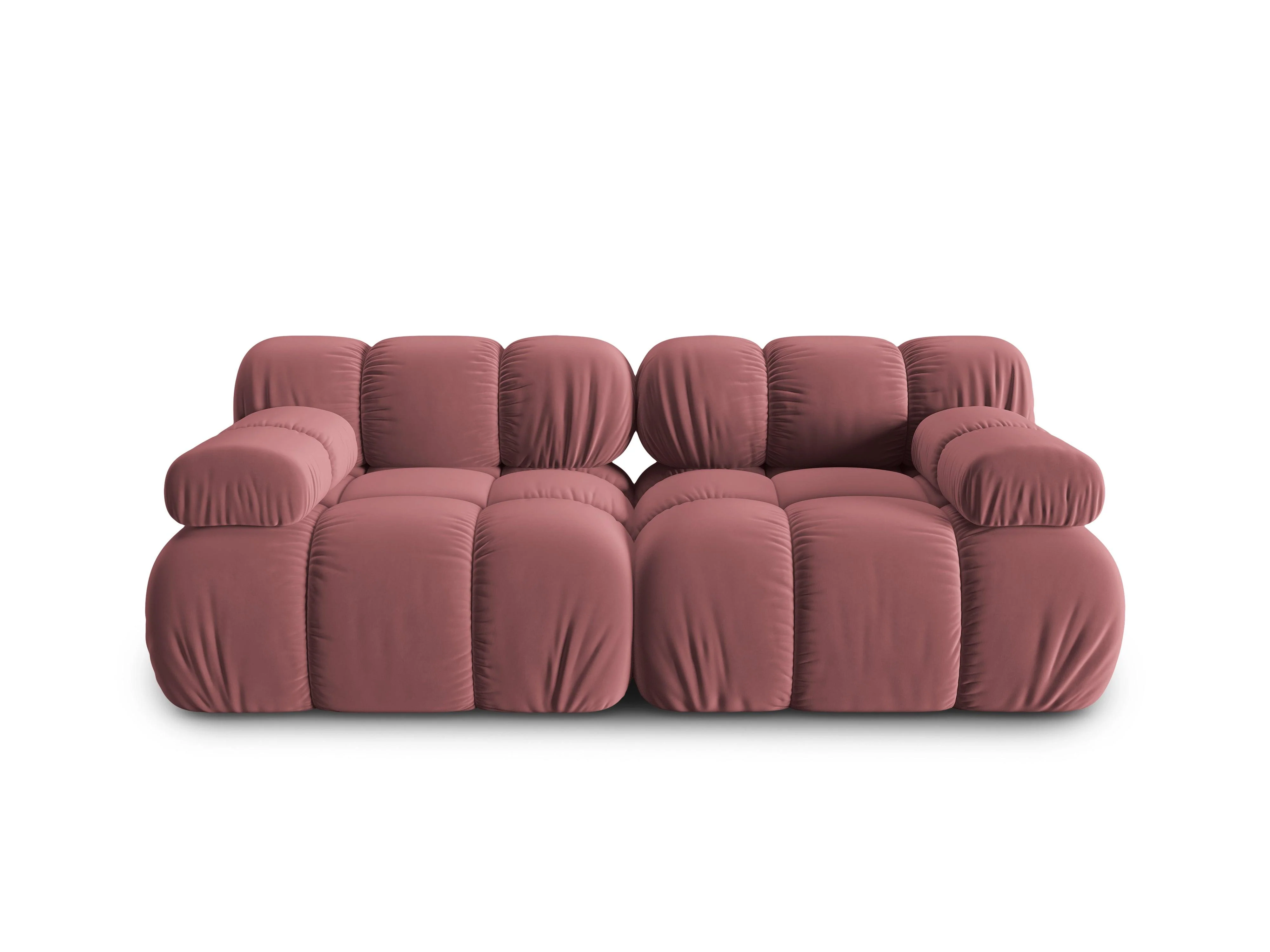 Sofa aksamitna 2-osobowa TROPEA różowy - Image 3