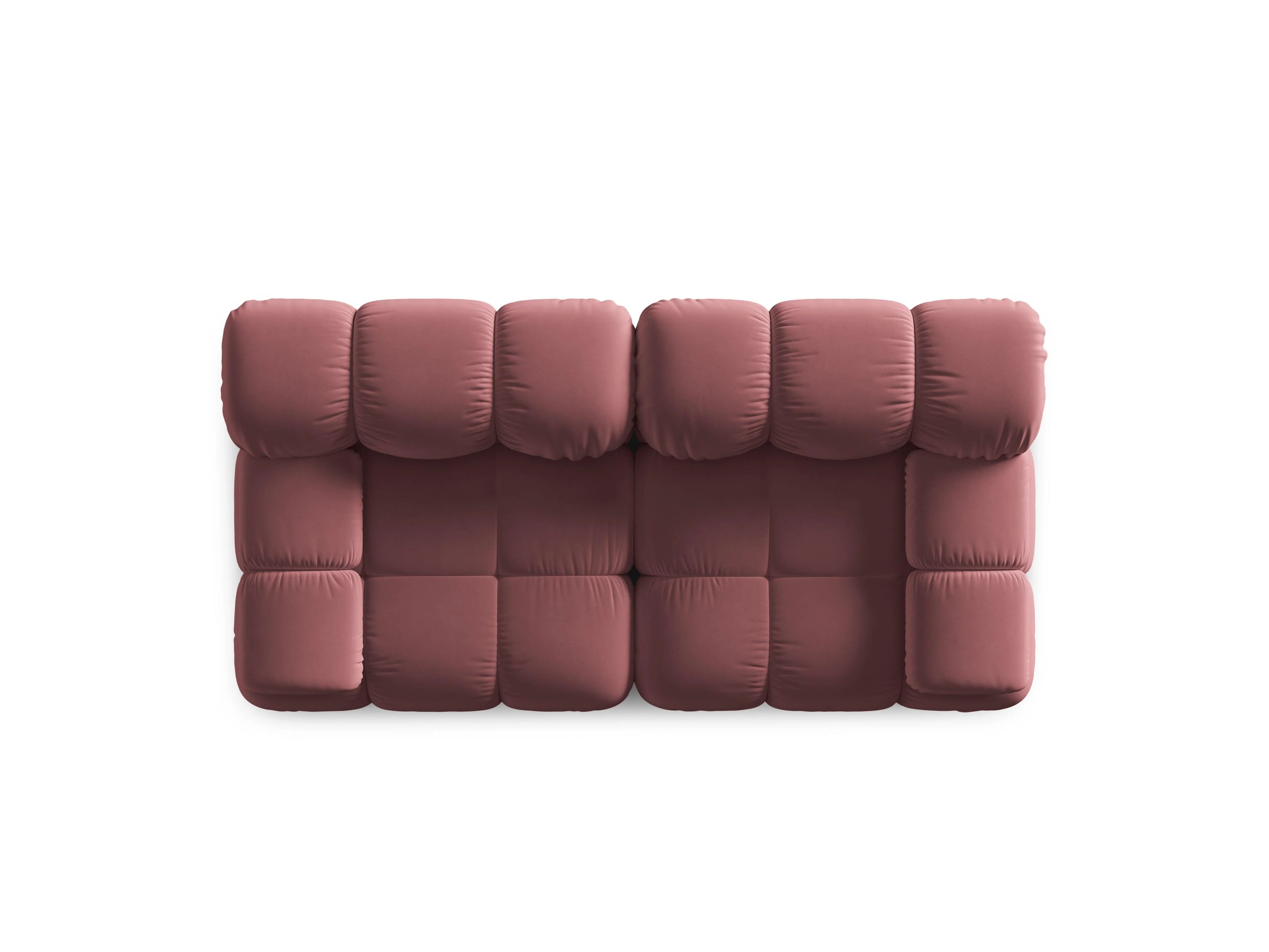 Sofa aksamitna 2-osobowa TROPEA różowy - Image 4