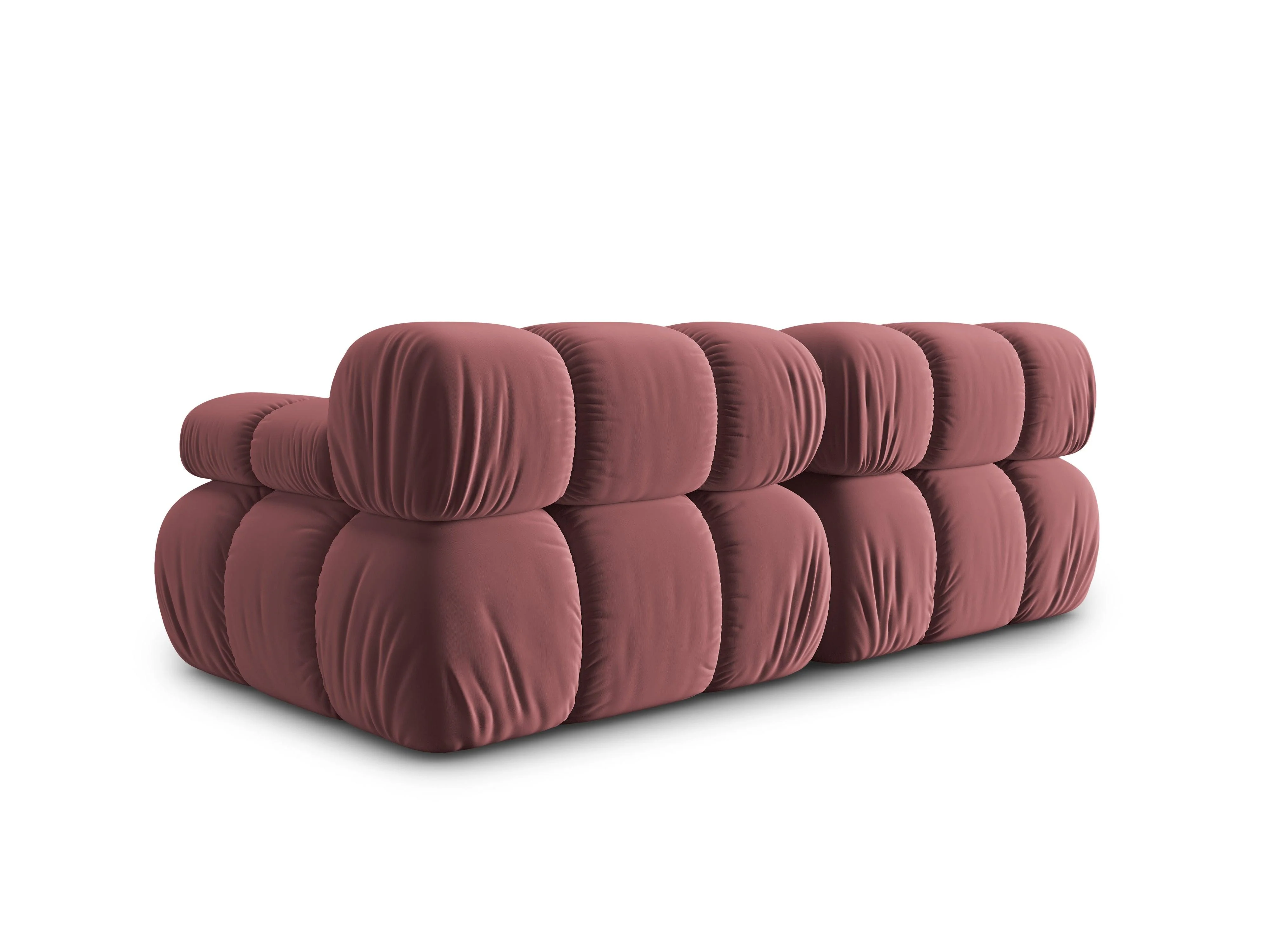 Sofa aksamitna 2-osobowa TROPEA różowy - Image 5