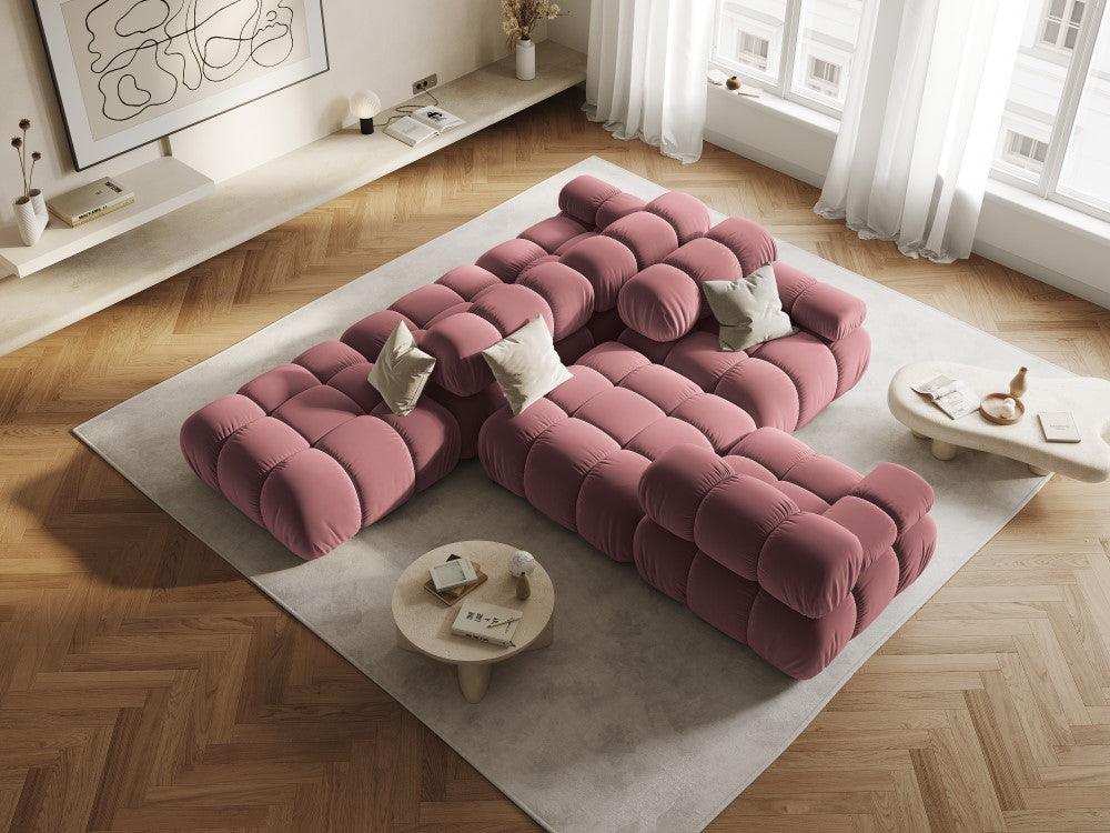 Sofa aksamitna 2-osobowa TROPEA różowy - Image 9
