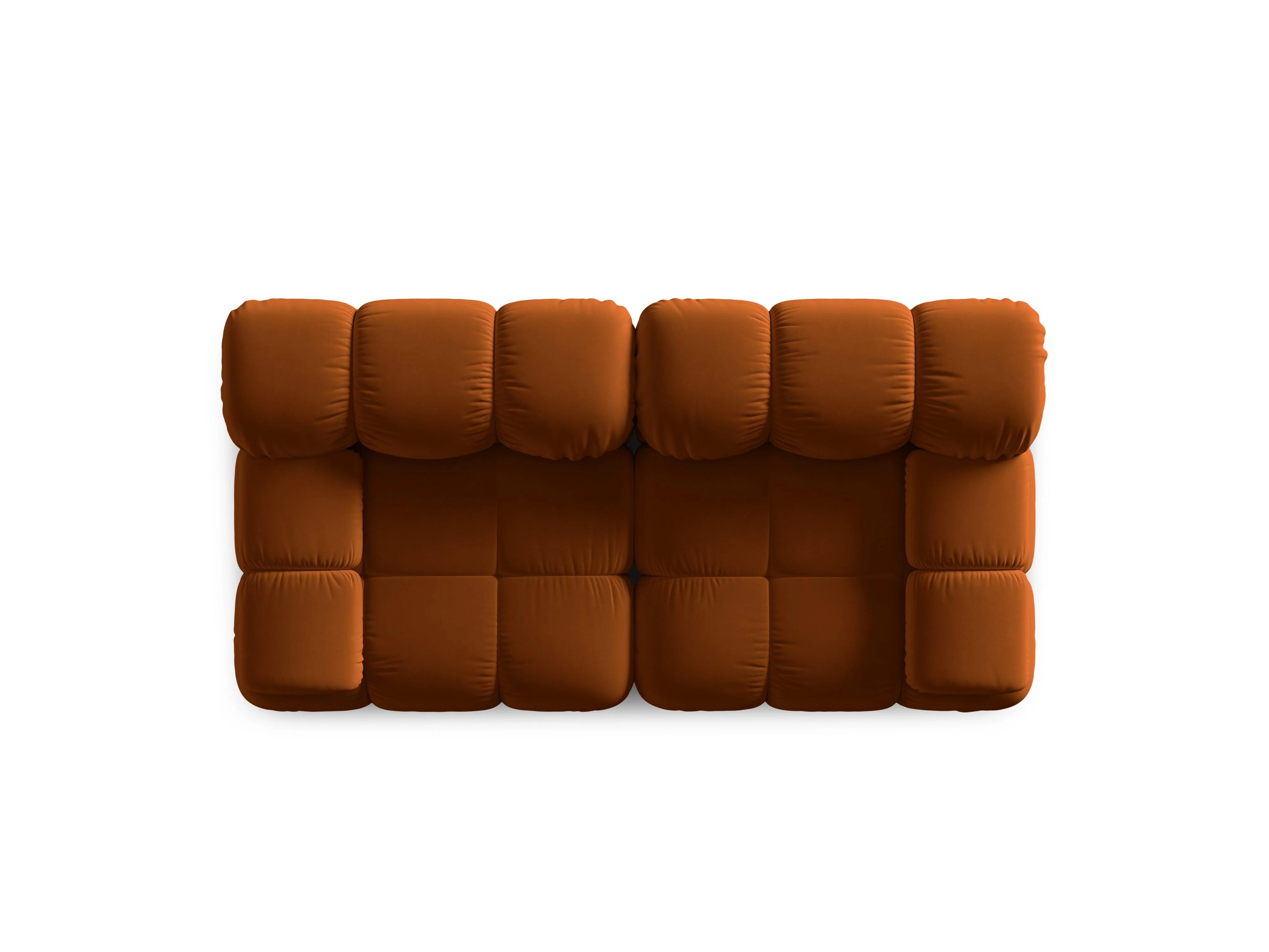 Sofa aksamitna 2-osobowa TROPEA terracotta - Image 4