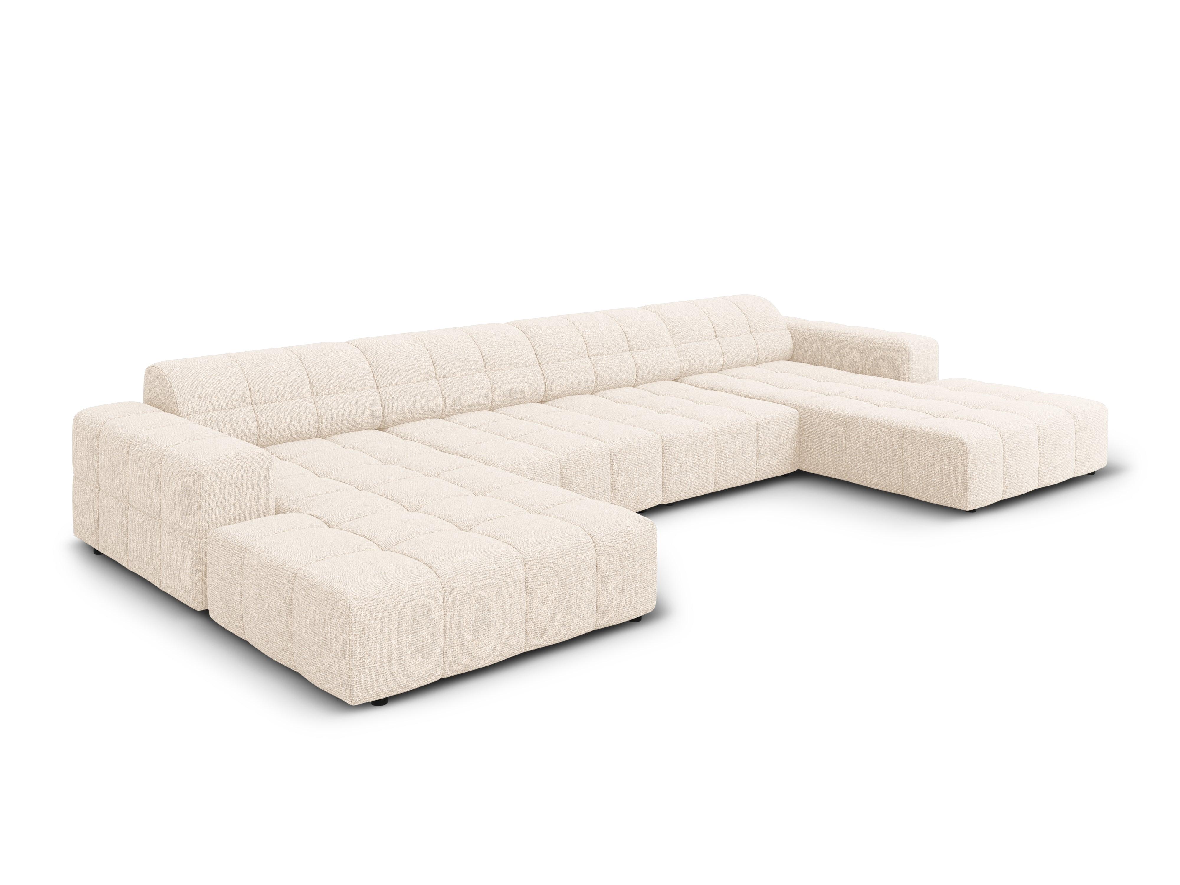 Sofa panoramiczna 6-osobowa CHICAGO jasnobeżowy szenil - Image 6