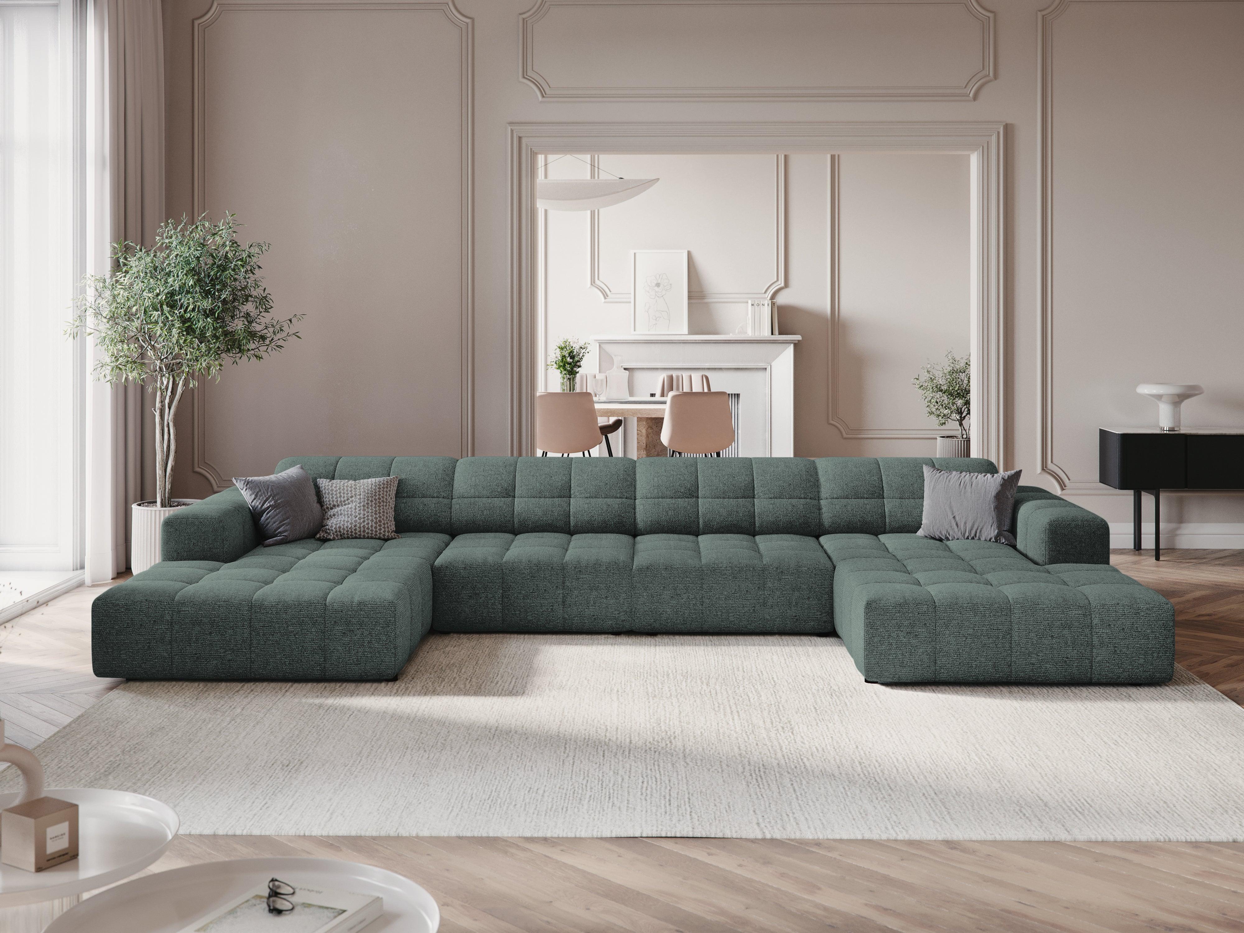 Sofa panoramiczna 6-osobowa CHICAGO petrol szenil - Image 2