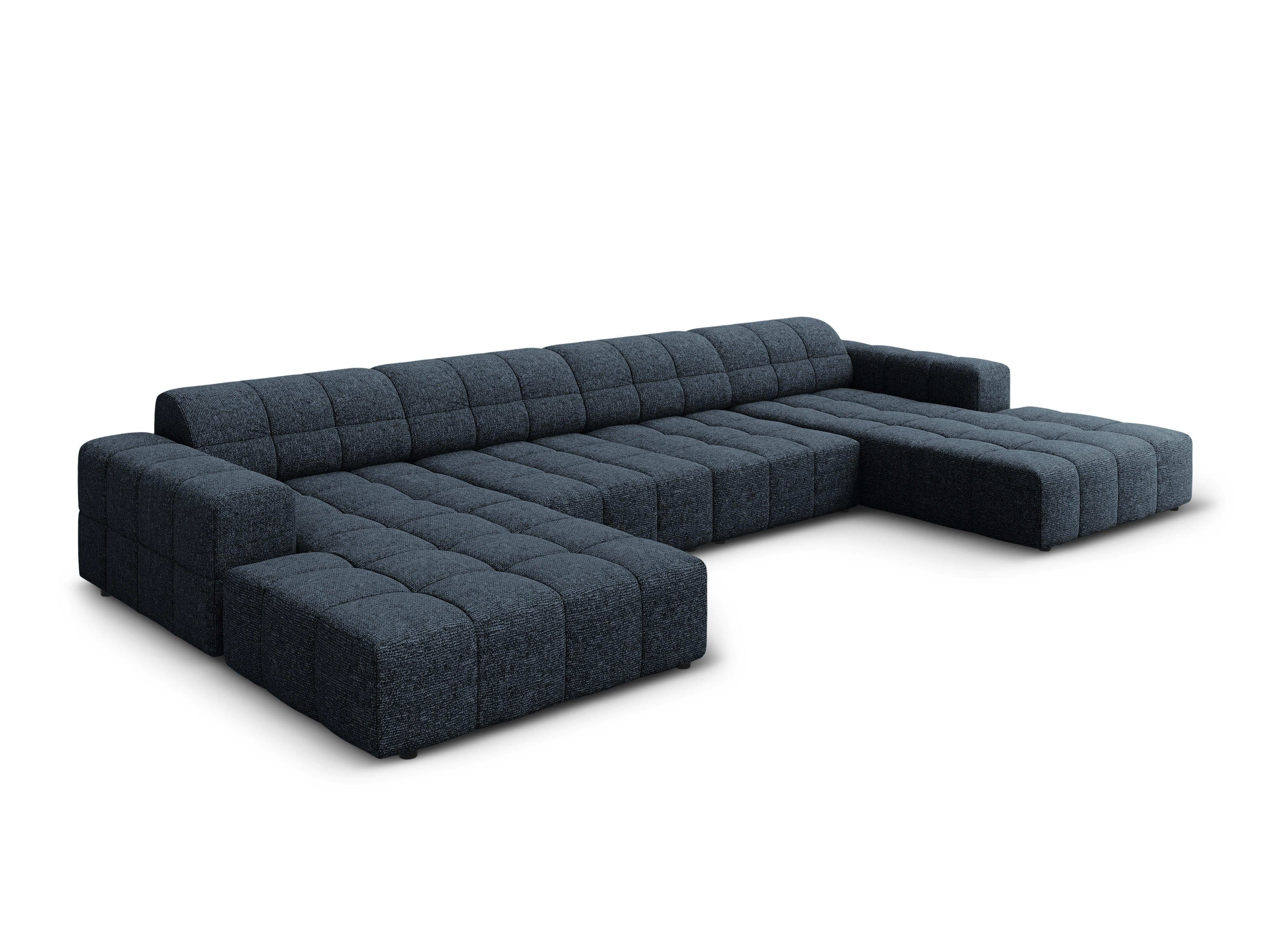 Sofa panoramiczna 6-osobowa CHICAGO niebieski szenil