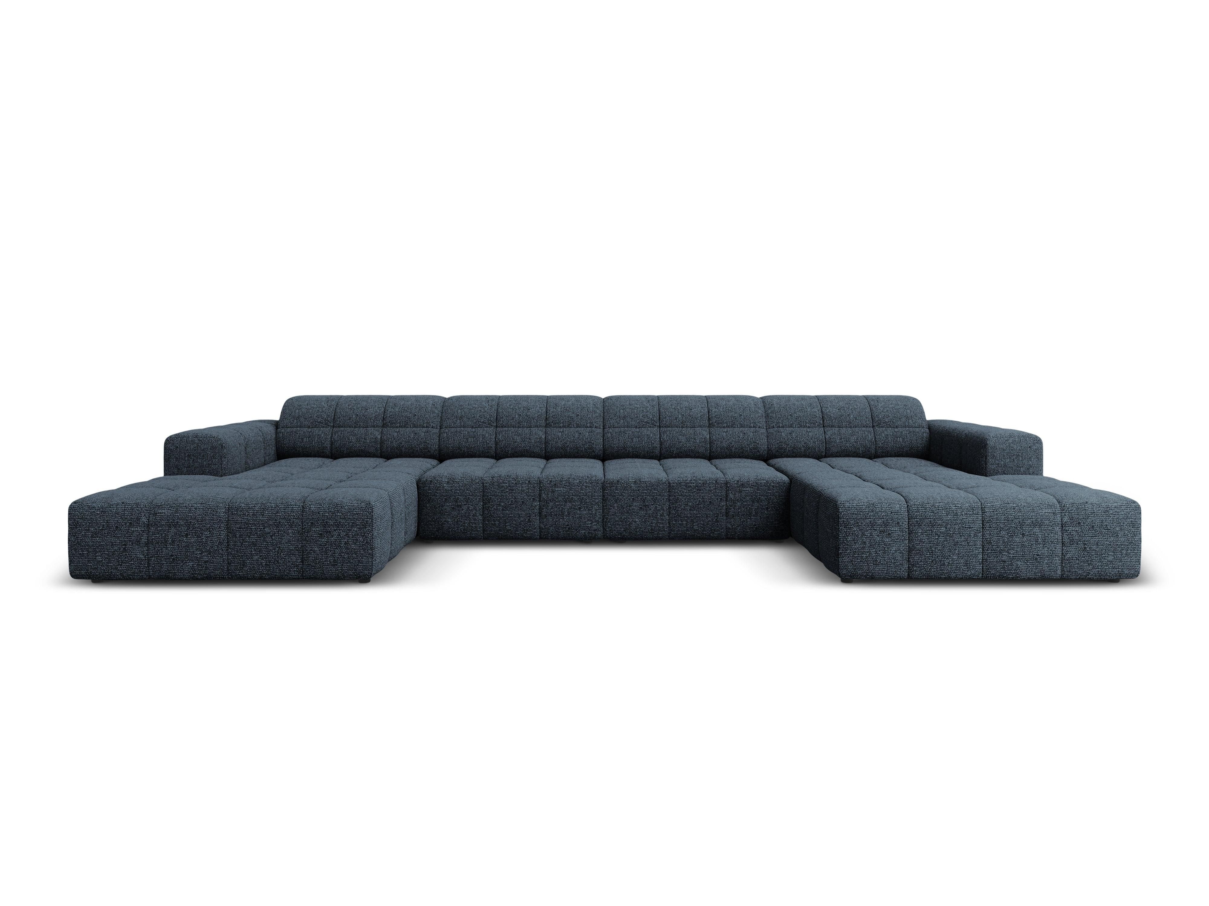 Sofa panoramiczna 6-osobowa CHICAGO niebieski szenil - Image 3