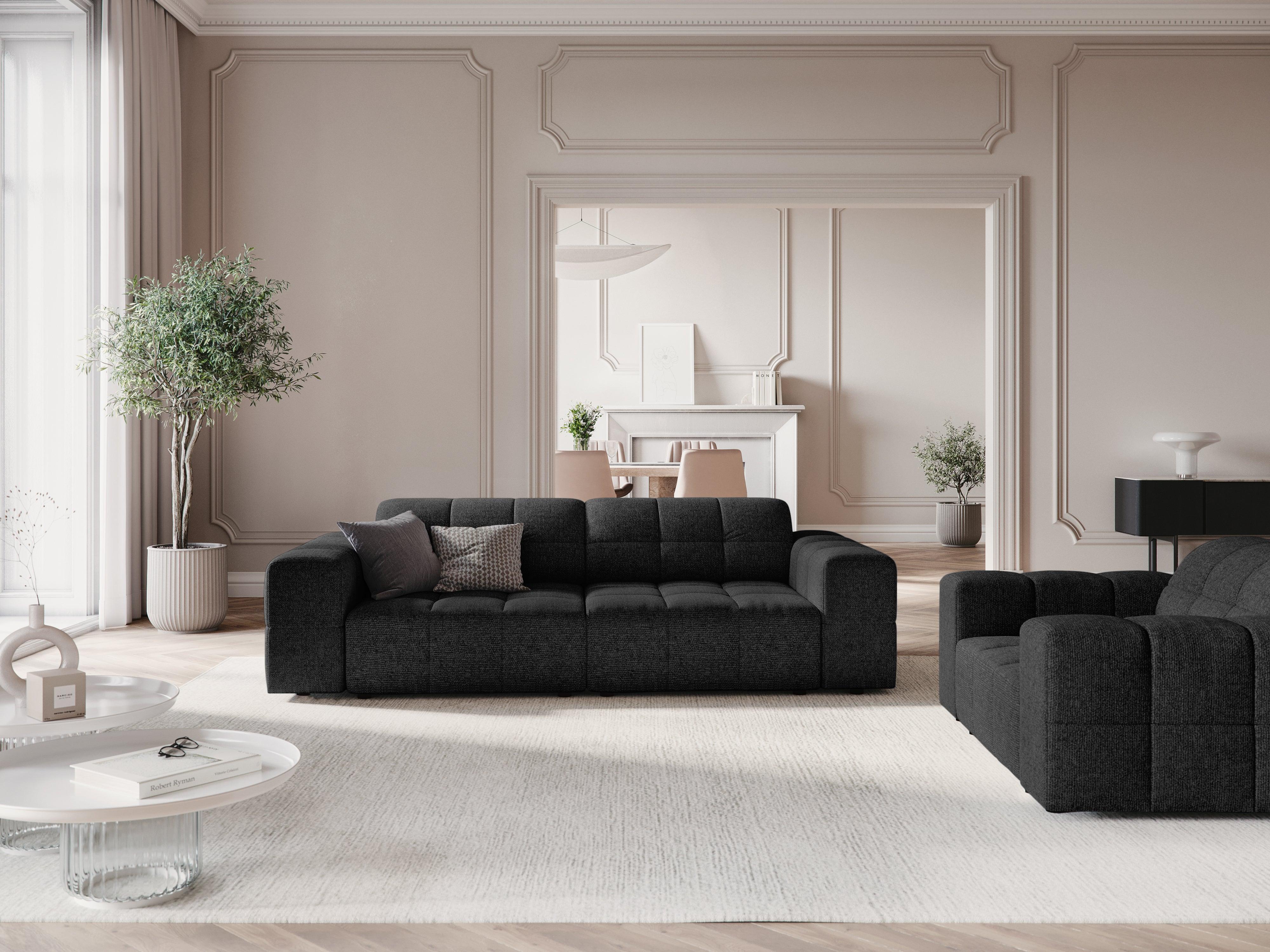 Sofa 3-osobowa CHICAGO czarny szenil - Image 8