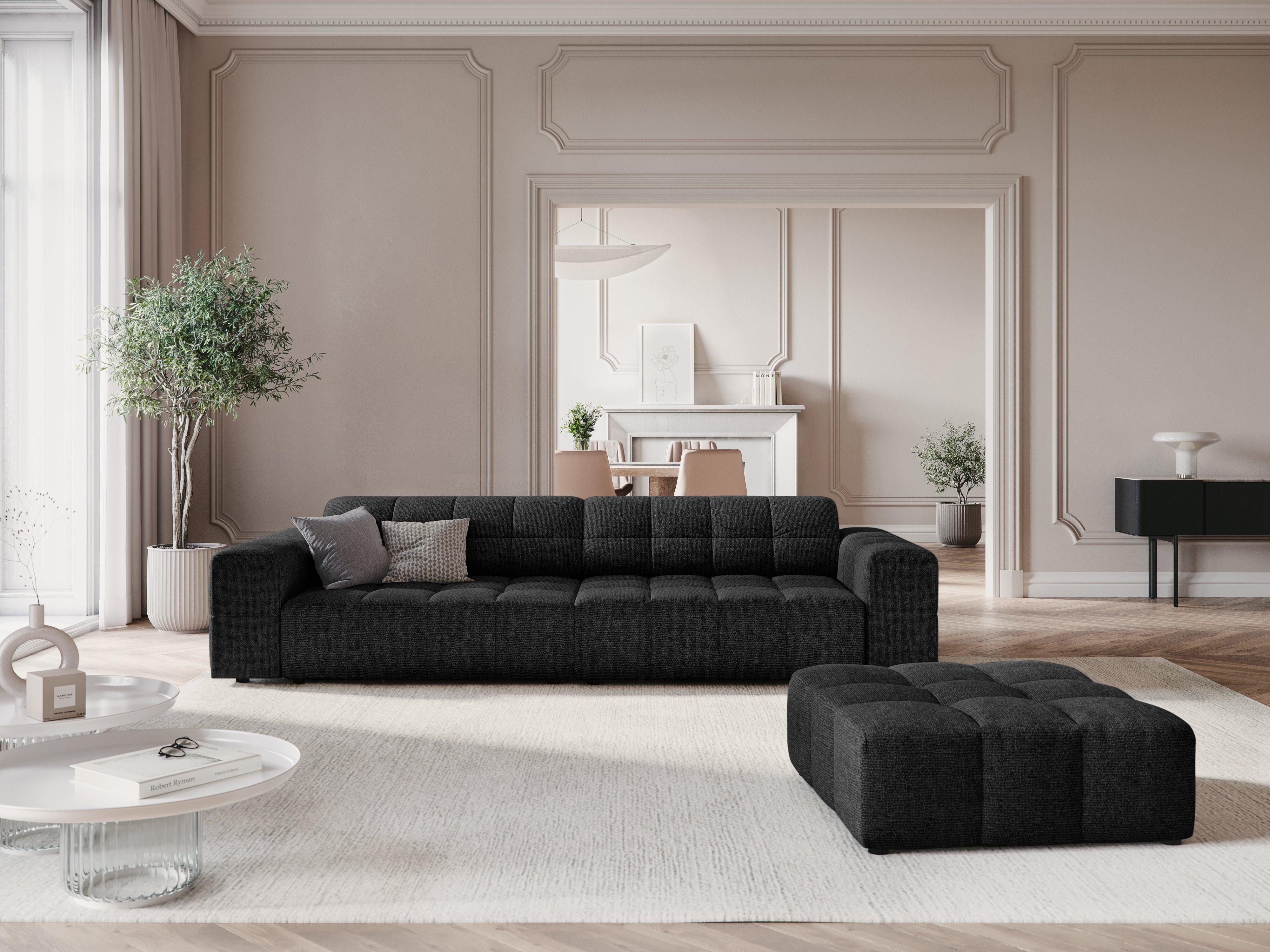 Sofa 4-osobowa CHICAGO czarny szenil - Image 2