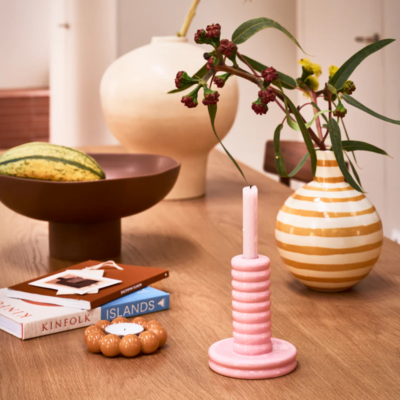 Wazon ceramiczny AMARA pomarańczowy z kremowym - Image 4