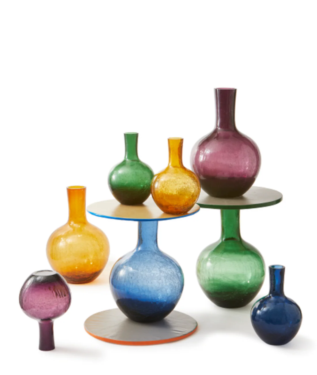Wazon CRACKLED GLASS ciemny fioletowy - Image 2