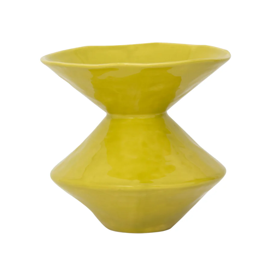 Wazon ceramiczny ZALE limonkowy żółty