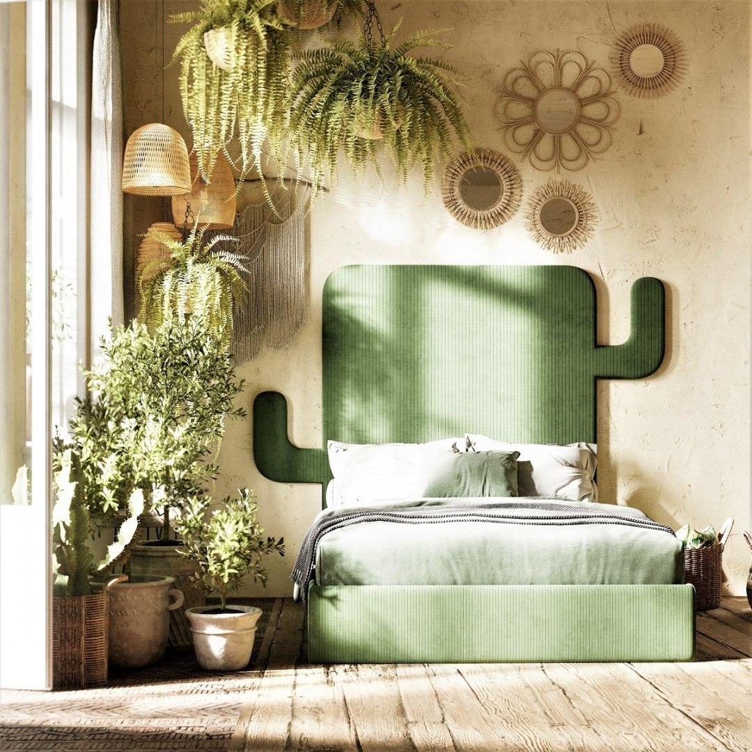 Zagłówek do łóżka CACTUS jasnozielony - Image 2