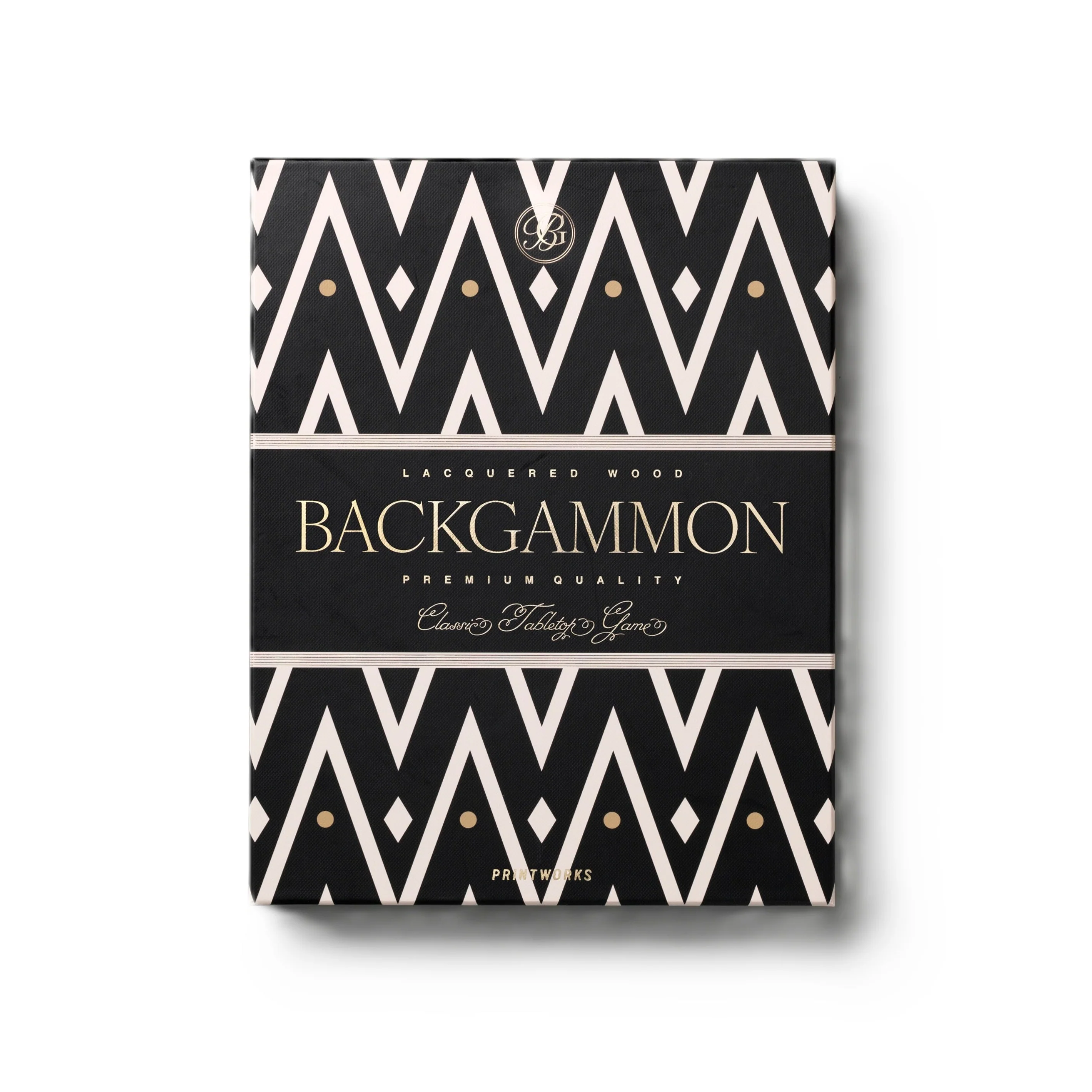 Zestaw do gry w backgammon LACQUERED BACKGAMMON czarny z białym - Image 3