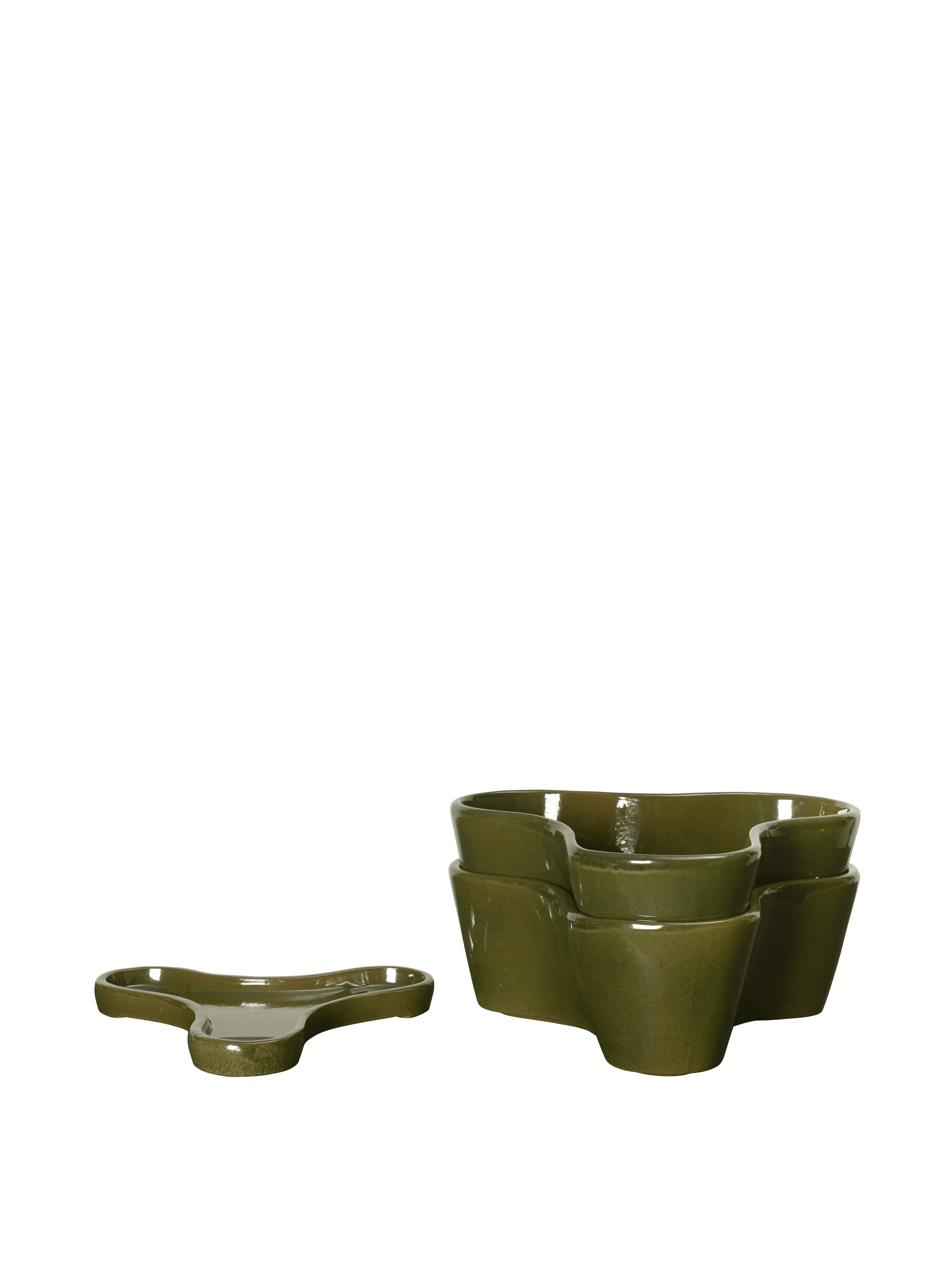 Zestaw doniczek GEMI STACKABLE PLANTERS zielony - Image 3
