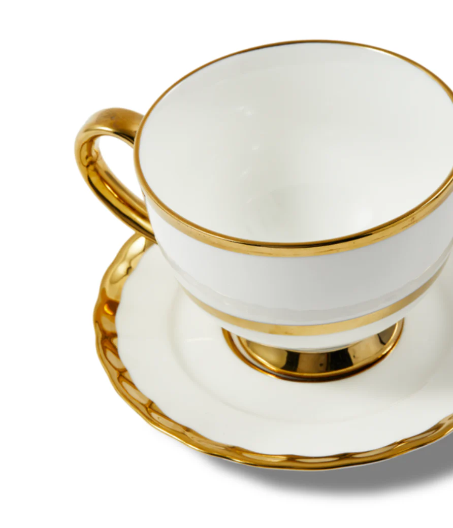 Zestaw filiżanek do herbaty GOLDEN FINDS porcelana - Image 4