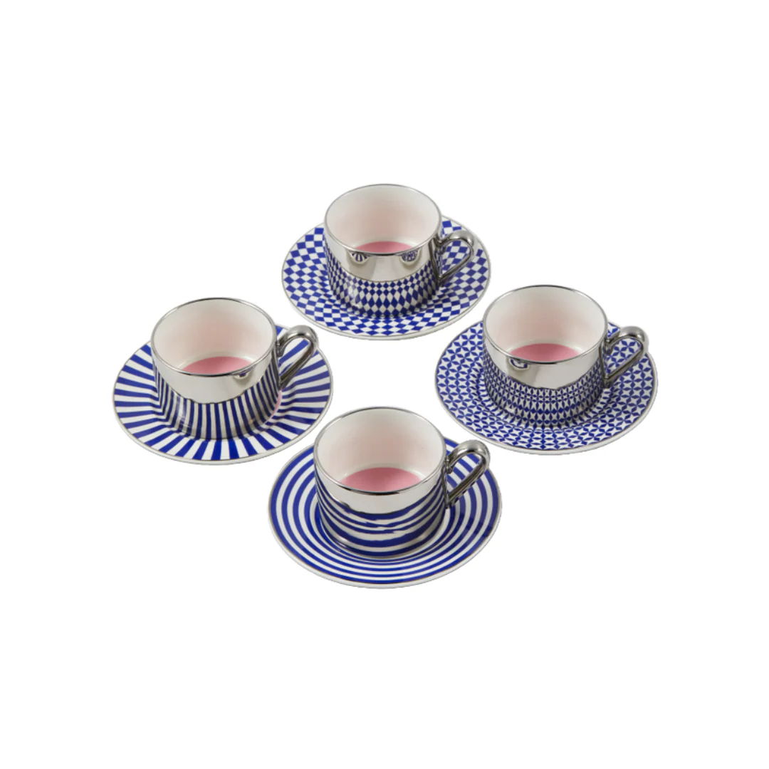 Zestaw filiżanek do kawy AUNTY COFFEE CUPS ciemnoniebieski - Image 3