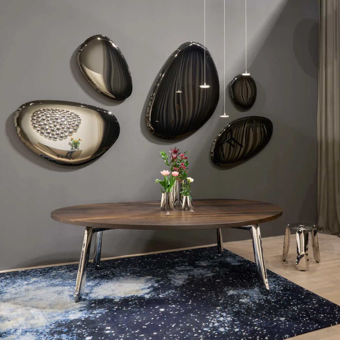 Zestaw lamp wiszących LUNA inox - Image 8
